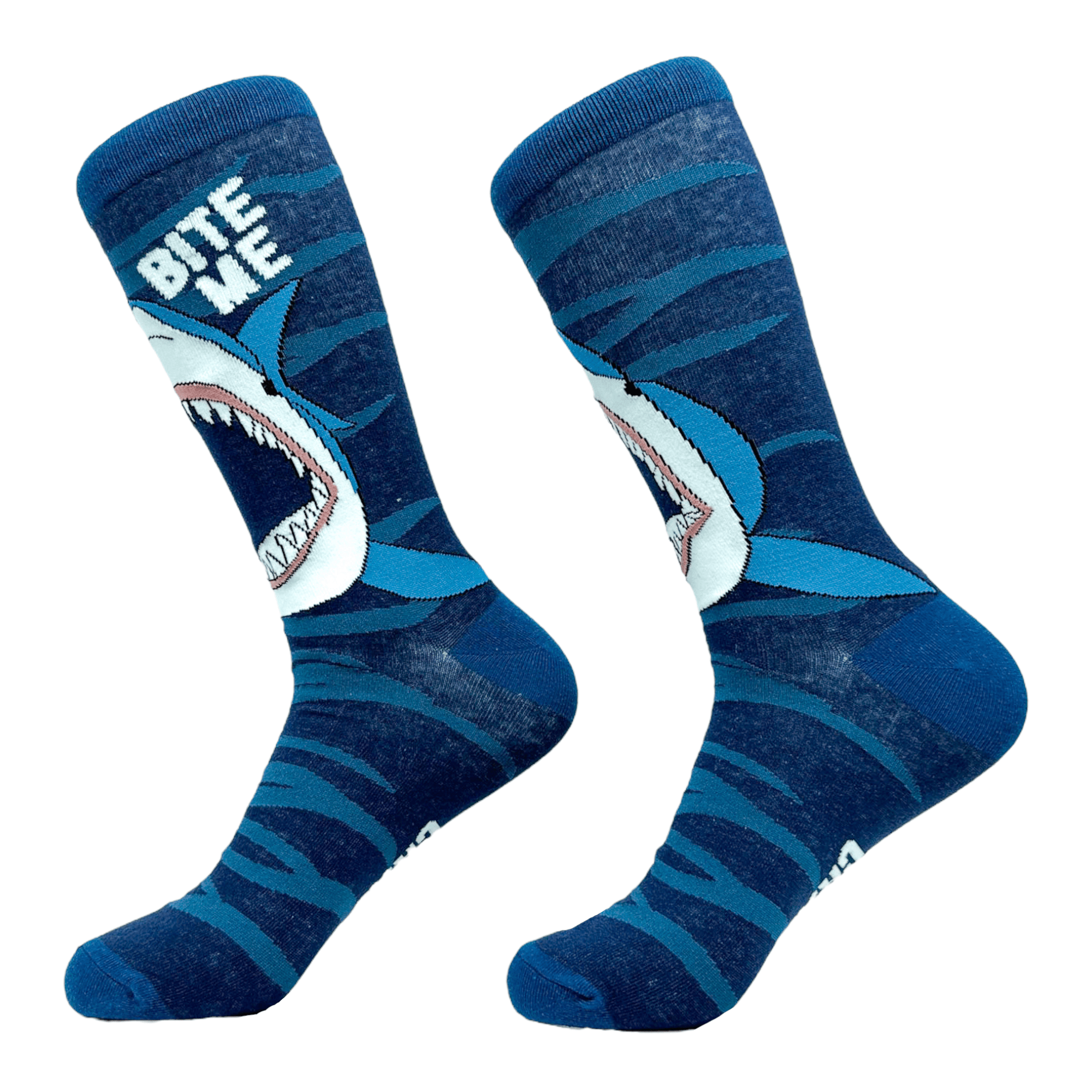Men's Bite Me Shark Socks  -  Crazy Dog T-Shirts