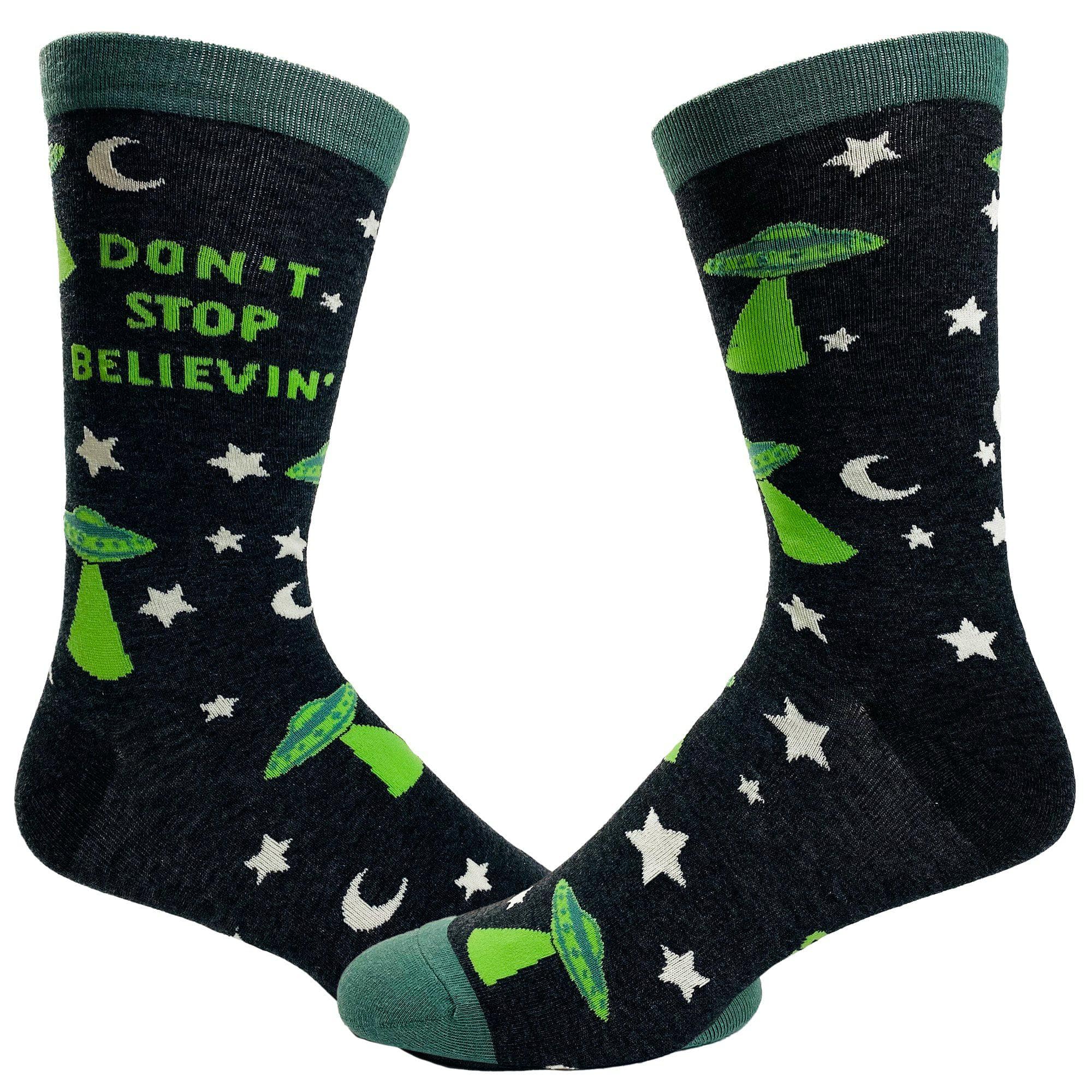 Men's Don't Stop Believin' Socks - Crazy Dog T-Shirts