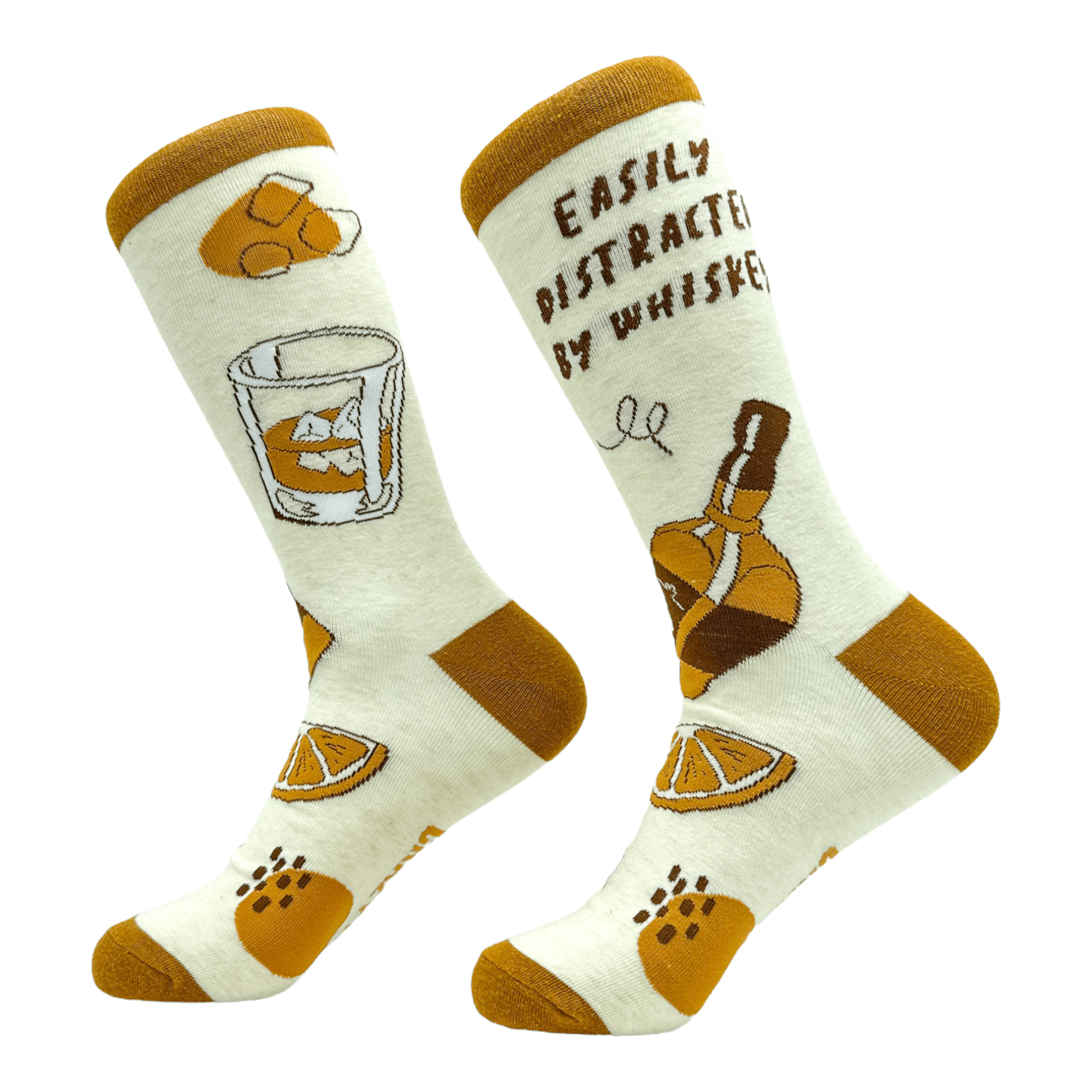 Men's Easily Distracted By Whiskey Socks  -  Crazy Dog T-Shirts