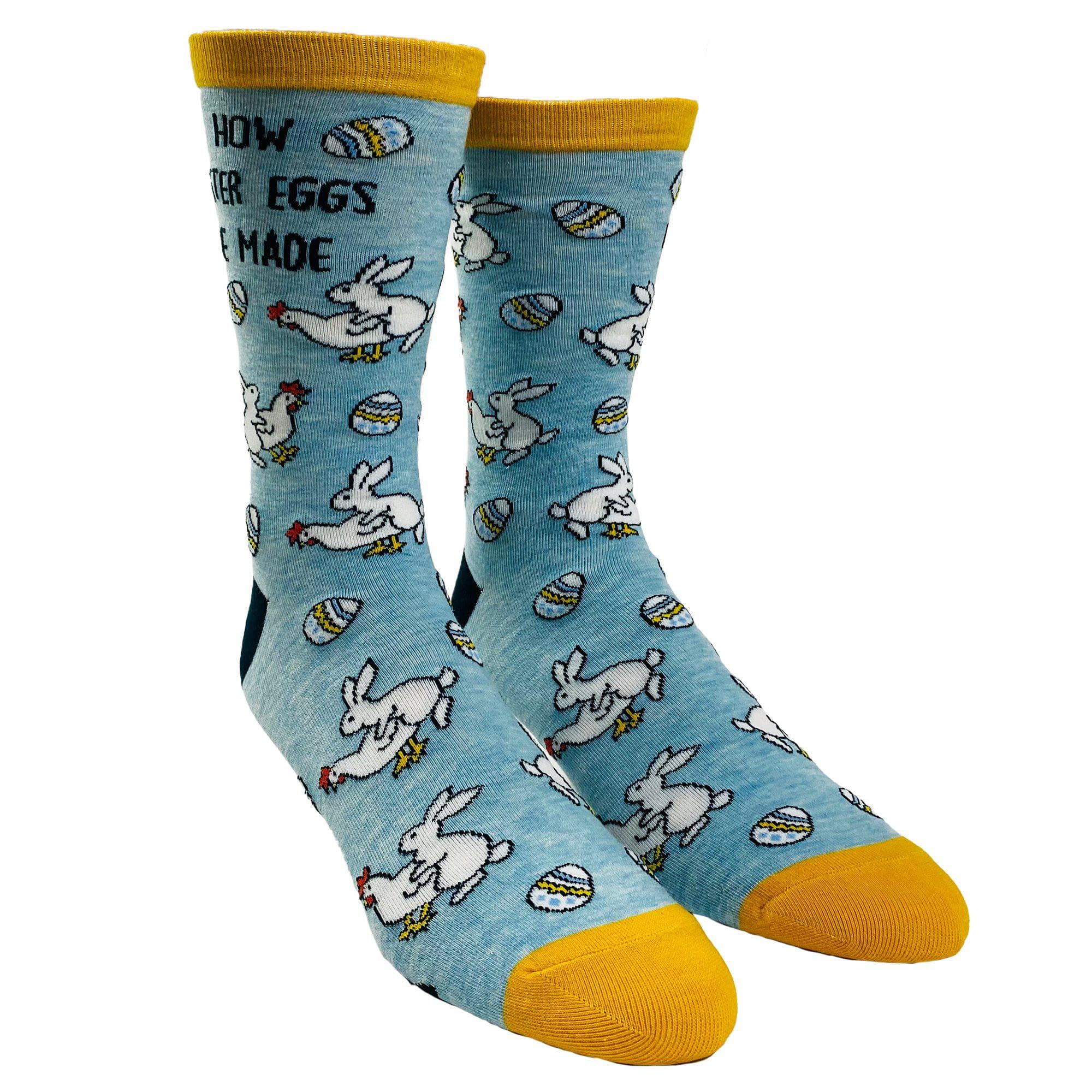 Men's How Easter Eggs Are Made Socks - Crazy Dog T-Shirts