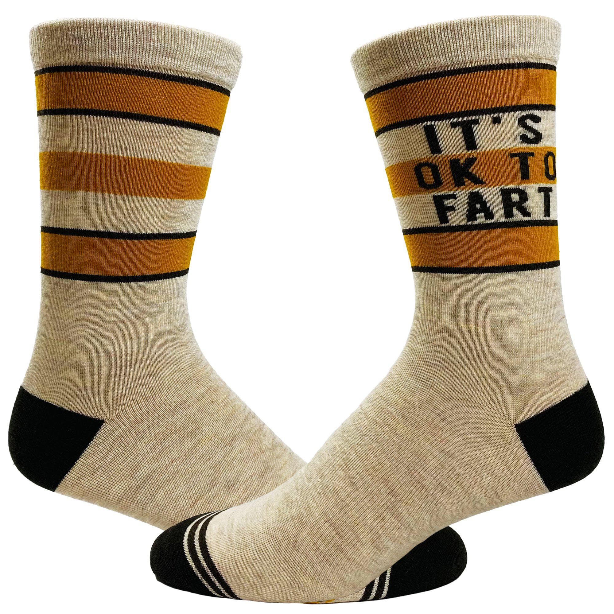 Men's It's Ok To Fart Socks - Crazy Dog T-Shirts