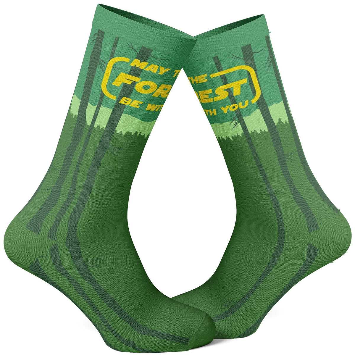 Men&#39;s May The Forest Be With You Socks  -  Crazy Dog T-Shirts
