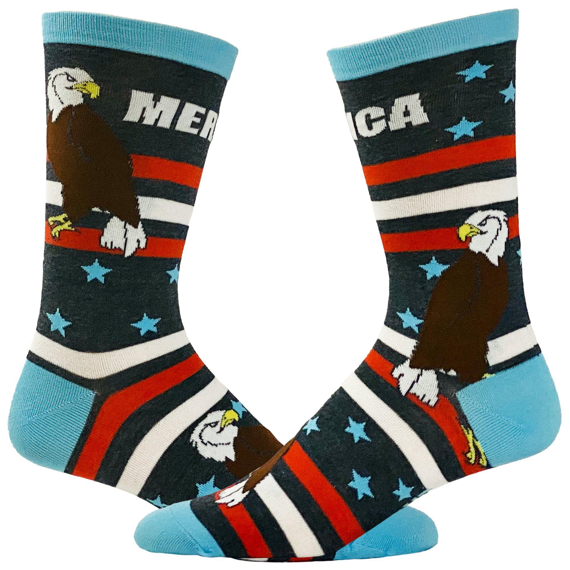 Men's Merica Socks - Crazy Dog T-Shirts
