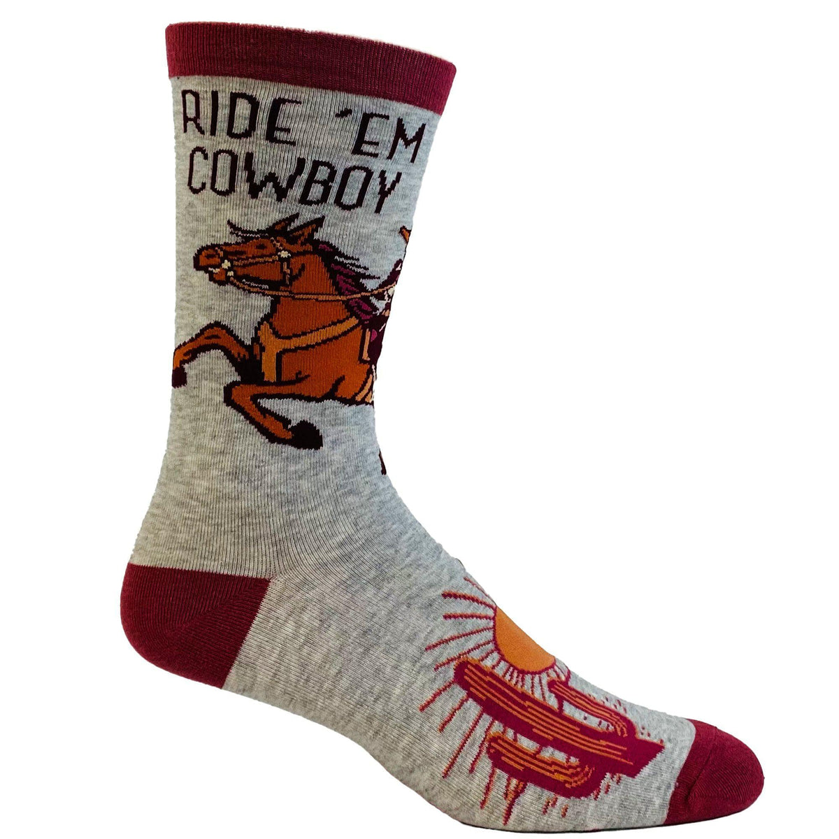 Men&#39;s Ride Em Cowboy Socks - Crazy Dog T-Shirts