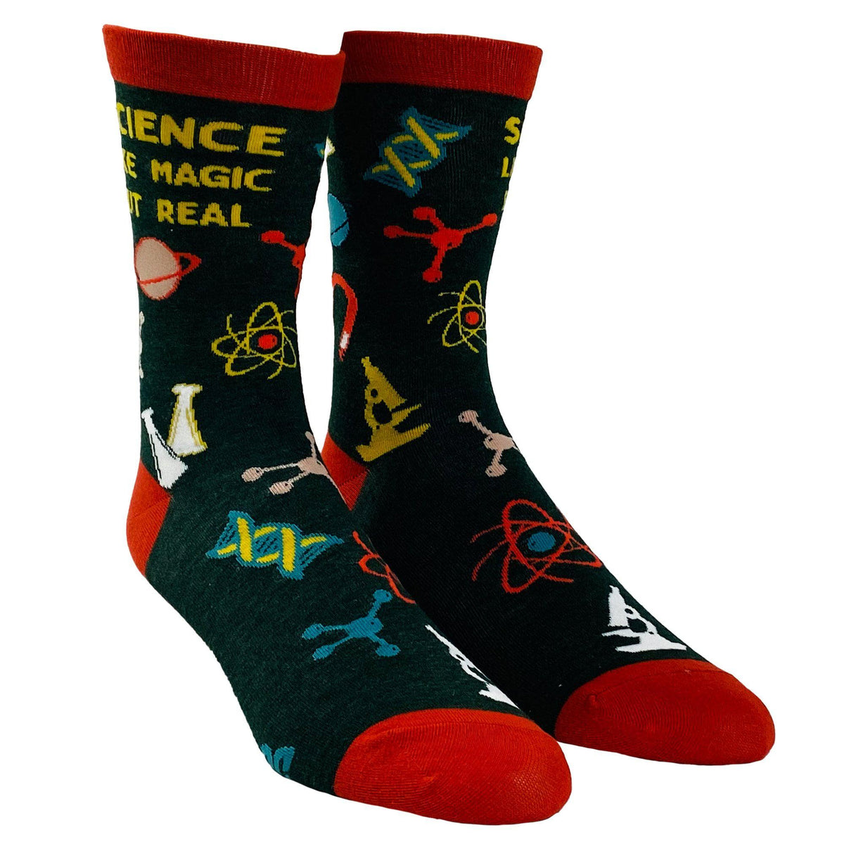 Men&#39;s Science Like Magic But Real Socks - Crazy Dog T-Shirts