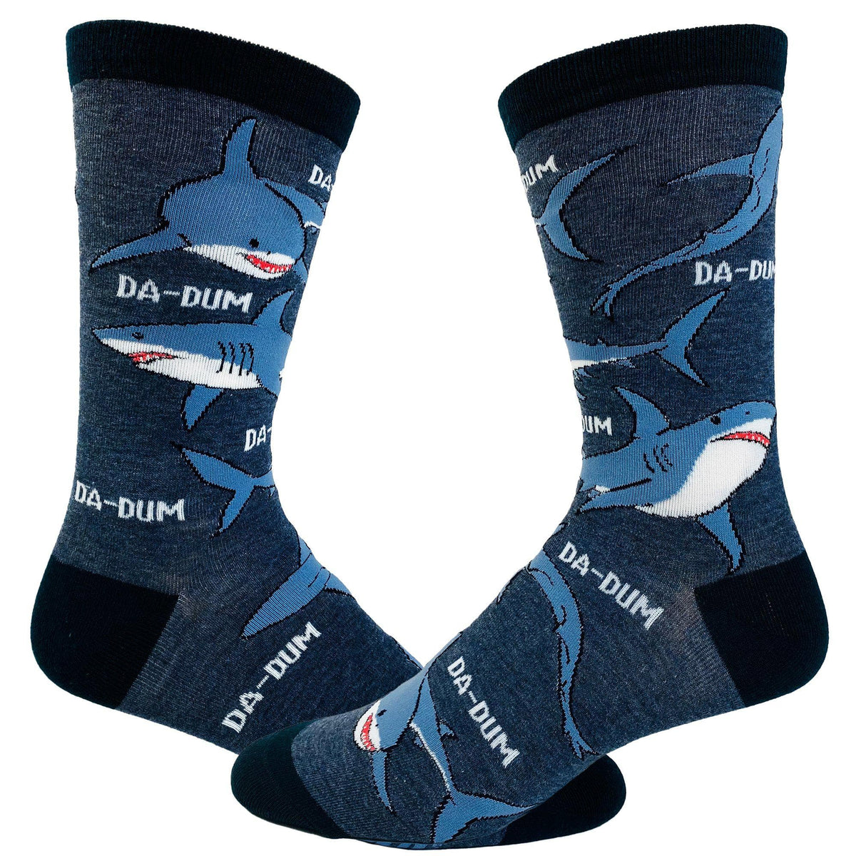 Men&#39;s Shark Da-Dum Socks - Crazy Dog T-Shirts