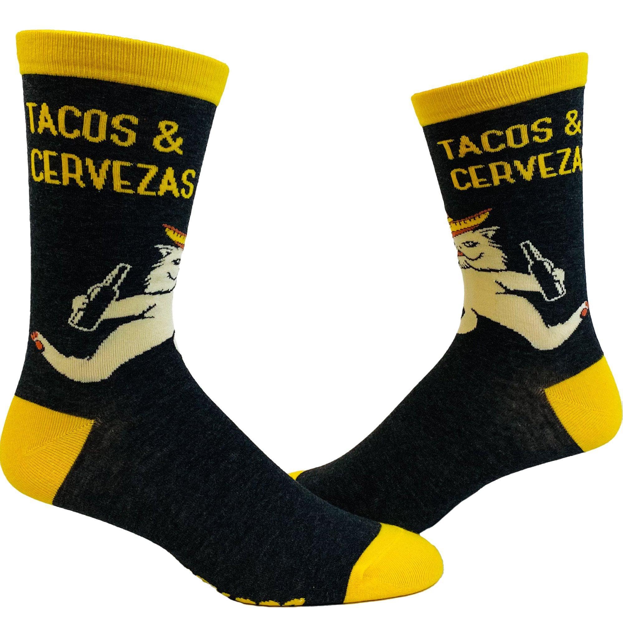 Men's Tacos And Cervezas Socks - Crazy Dog T-Shirts