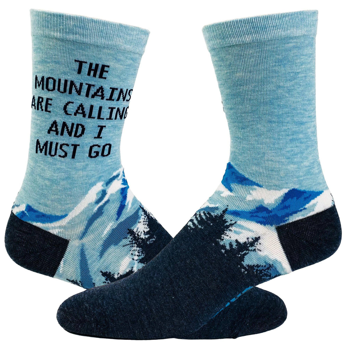 Men&#39;s The Mountains Are Calling And I Must Go Socks - Crazy Dog T-Shirts
