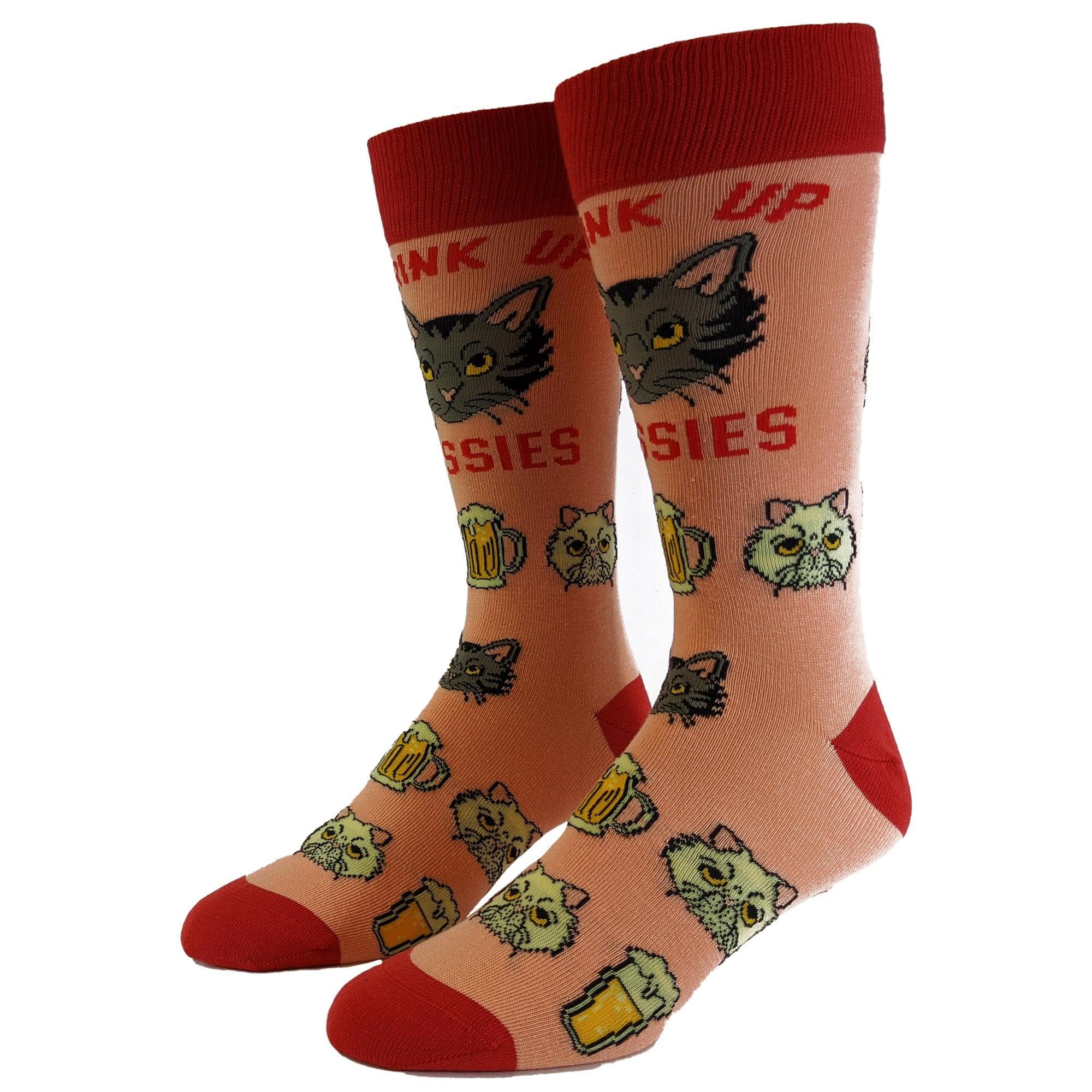 Mens Drink Up Pussies Socks  -  Crazy Dog T-Shirts