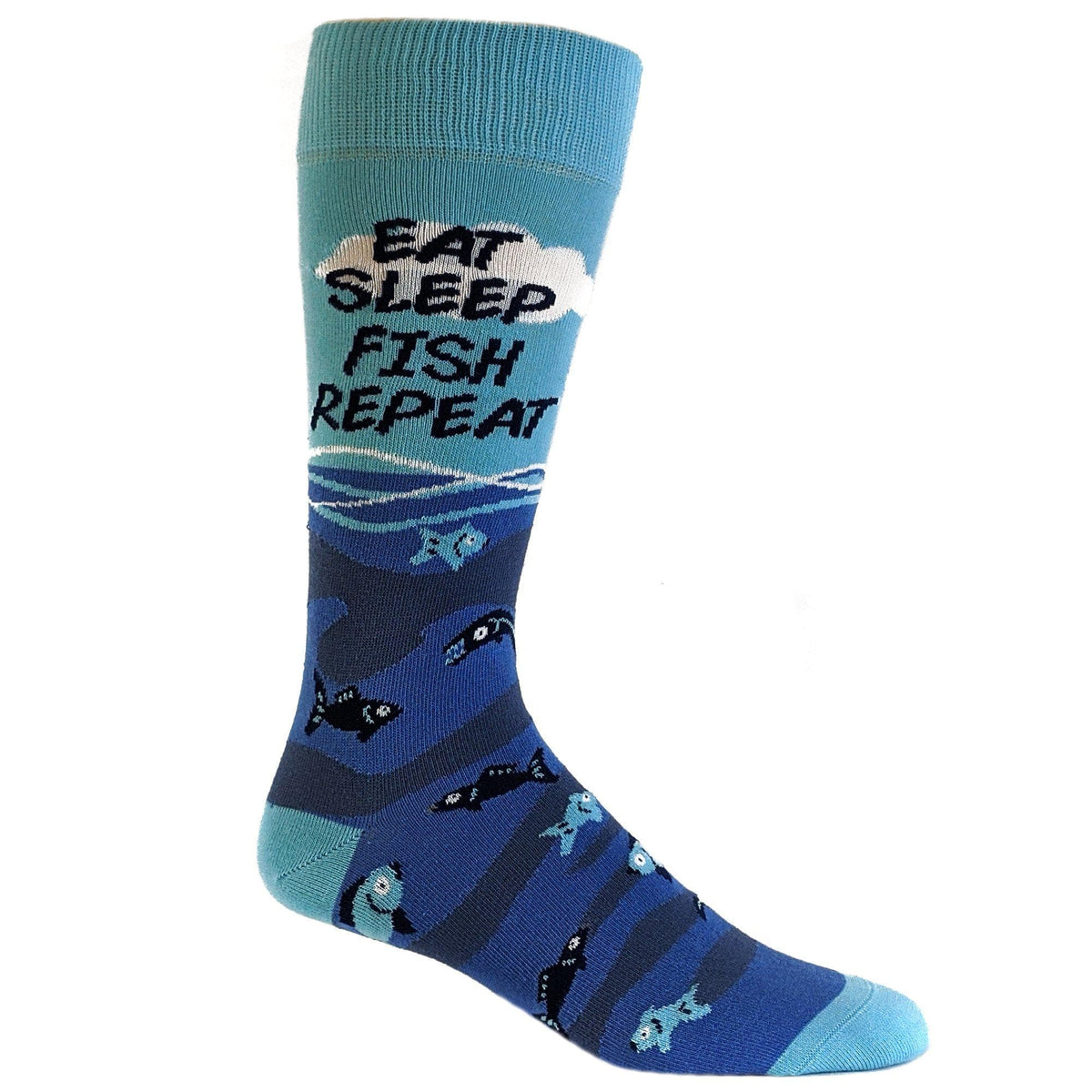 Mens Eat Sleep Fish Repeat Socks - Crazy Dog T-Shirts