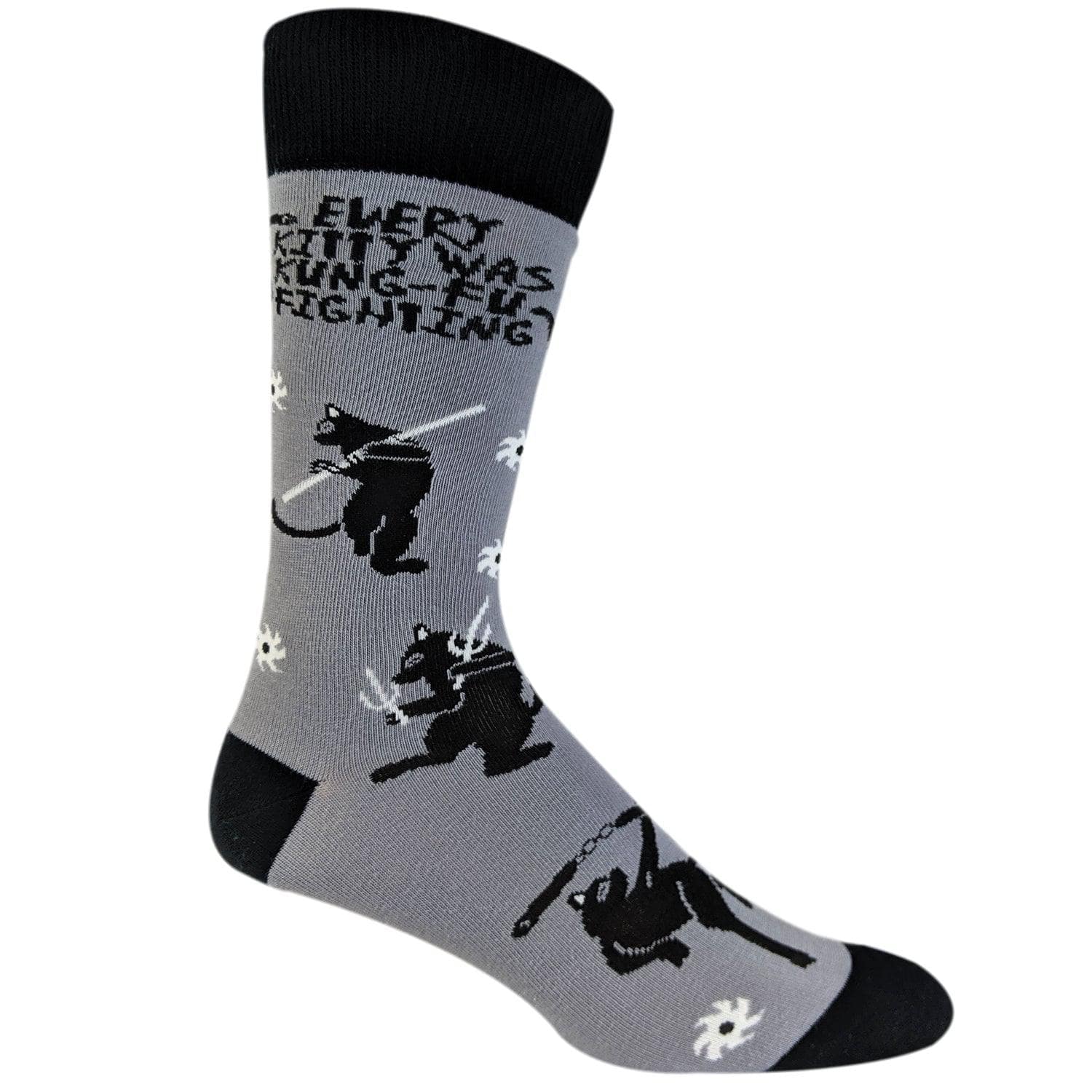 Mens Every Kitty Was Kung-Fu Fighting Socks  -  Crazy Dog T-Shirts
