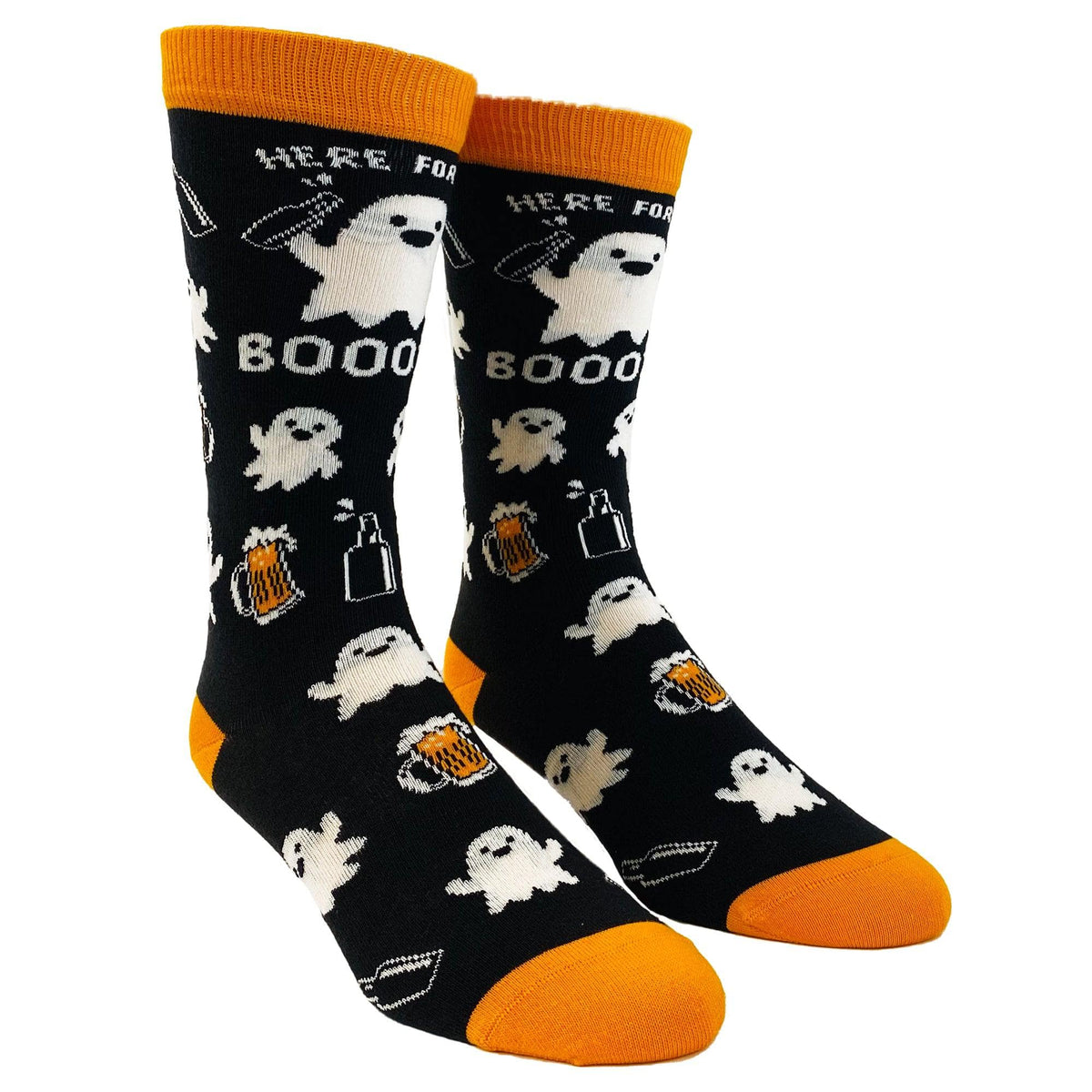Mens Halloween Sock Bundle Funny 4 Pack of Spooky October Footwear for Guys  -  Crazy Dog T-Shirts
