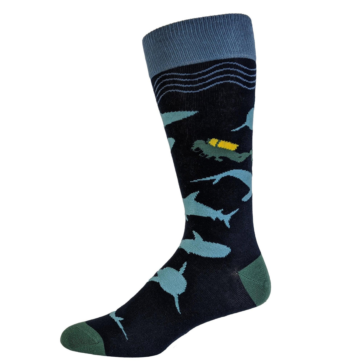 Mens Scuba Sharks Socks  -  Crazy Dog T-Shirts