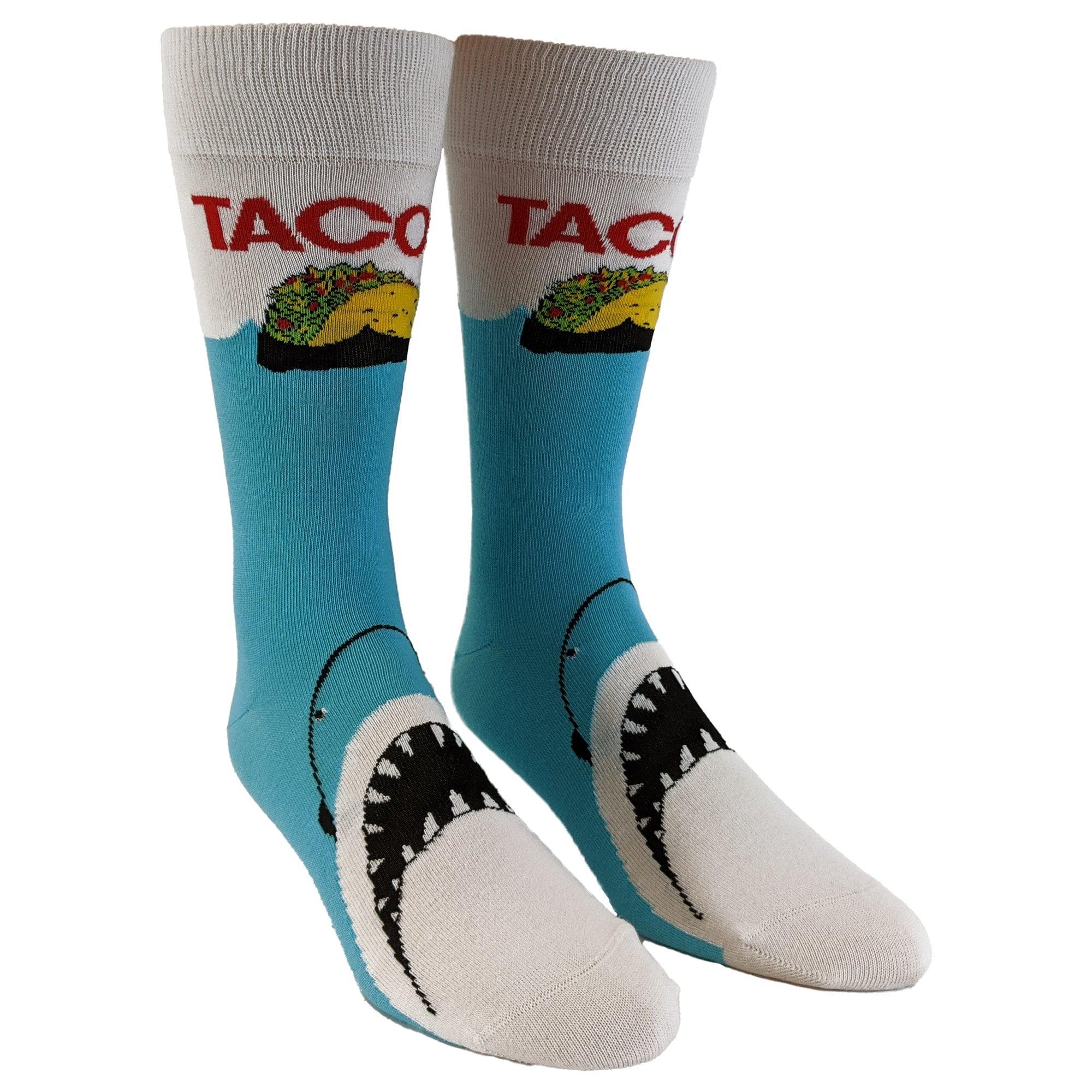 Mens Taco Shark Socks  -  Crazy Dog T-Shirts