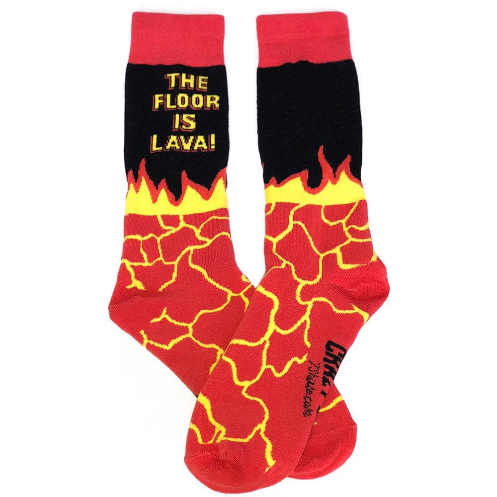 Mens The Floor Is Lava Socks  -  Crazy Dog T-Shirts