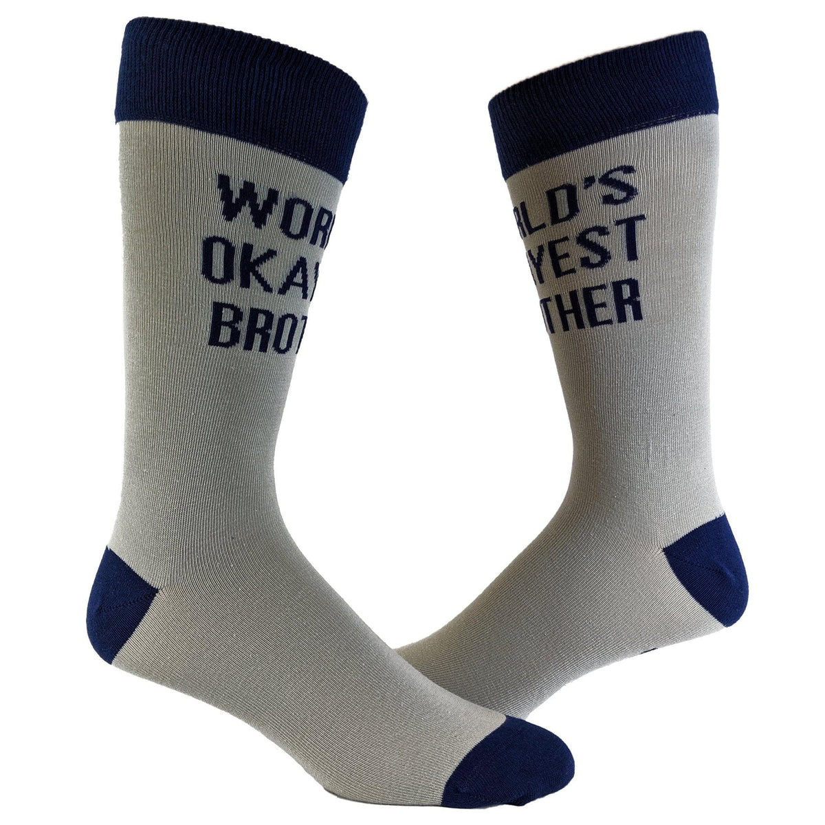 Mens World&#39;s Okayest Brother Socks  -  Crazy Dog T-Shirts