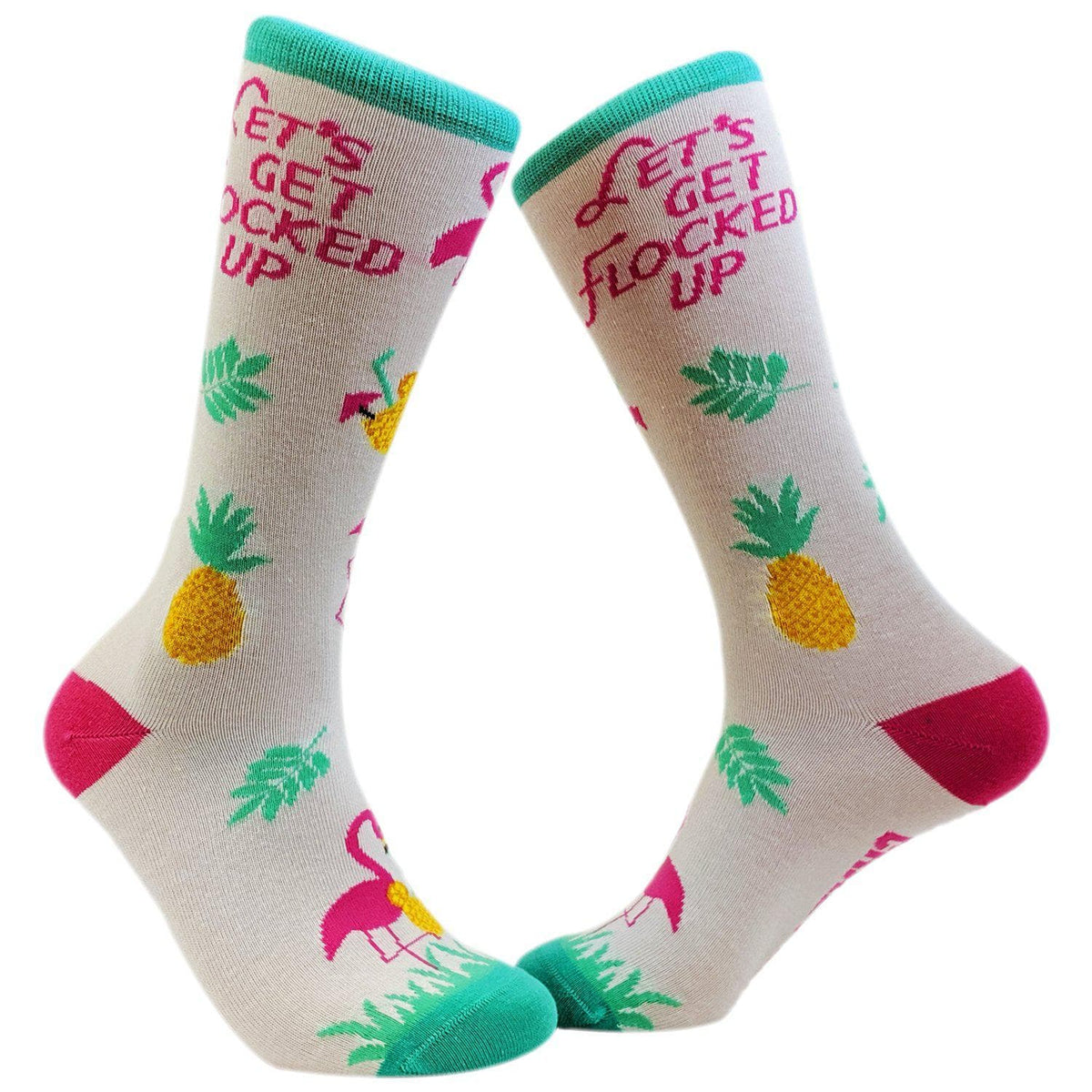 Women Let&#39;s Get Flocked Up Socks - Crazy Dog T-Shirts