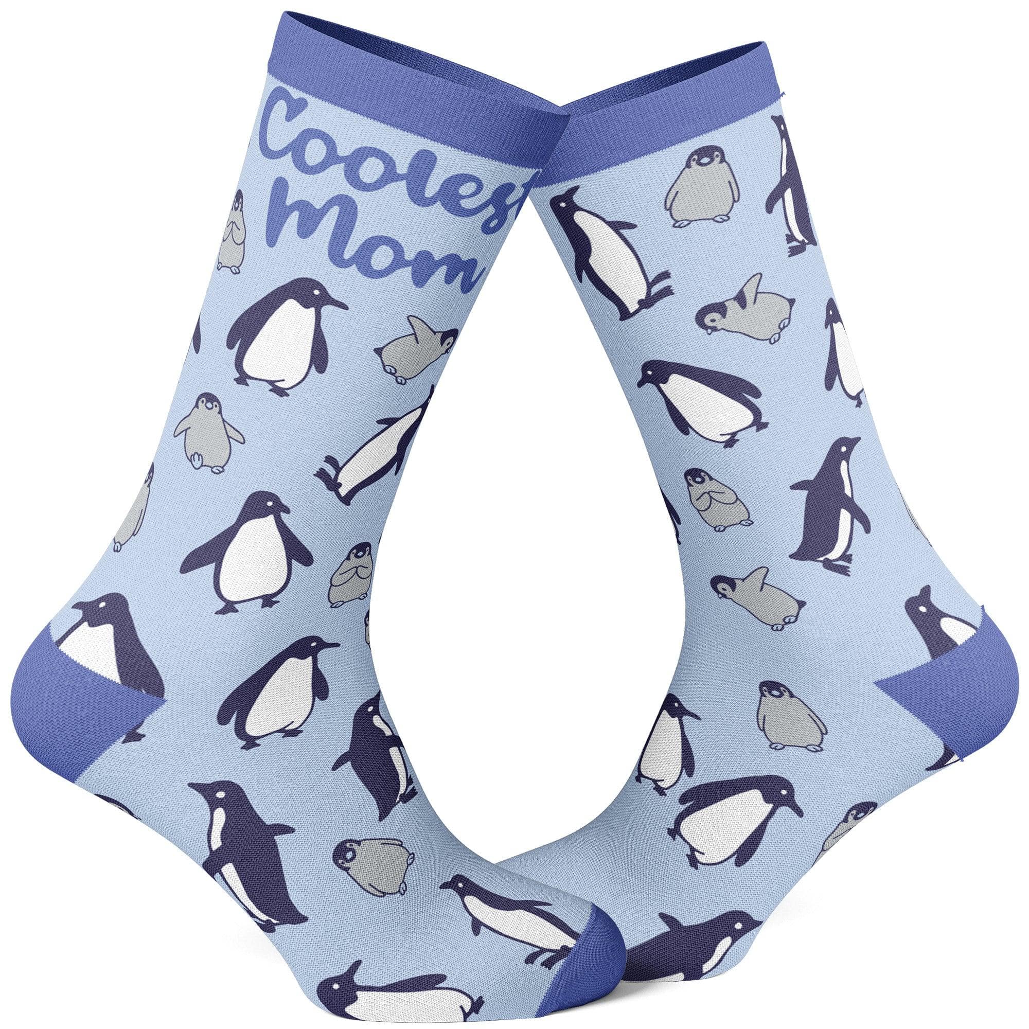 Women's Coolest Mom Penguins Socks  -  Crazy Dog T-Shirts