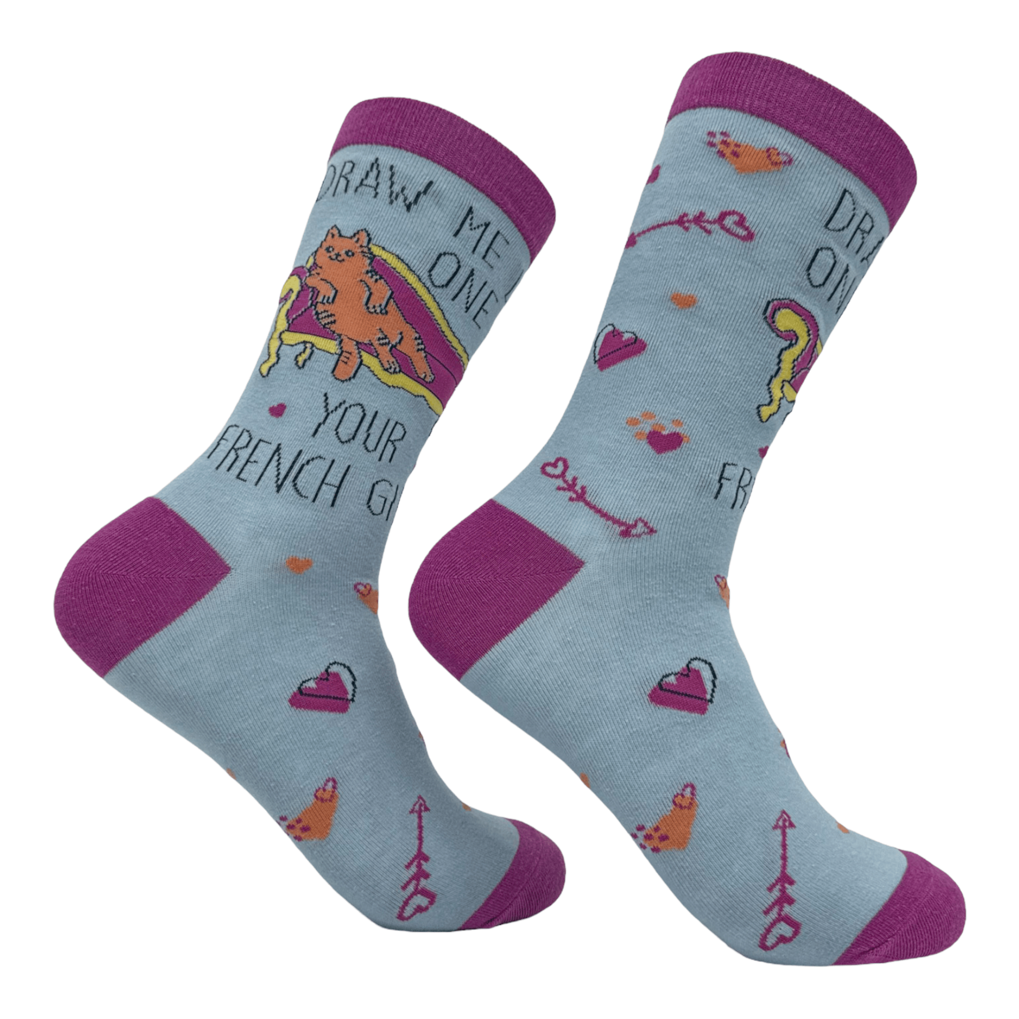 Women's Draw Me Like One Of Your French Girls Socks  -  Crazy Dog T-Shirts