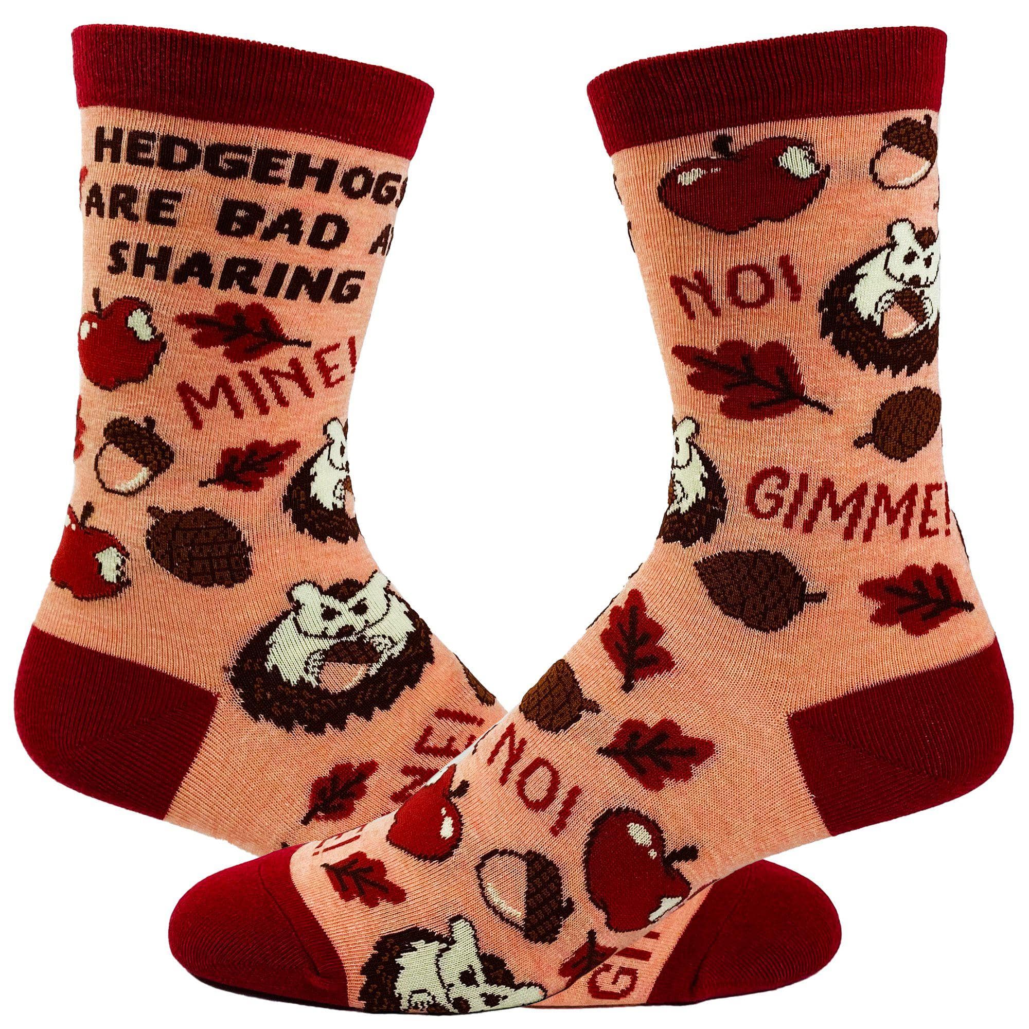 Women's Hedgehogs Are Bad At Sharing Socks - Crazy Dog T-Shirts