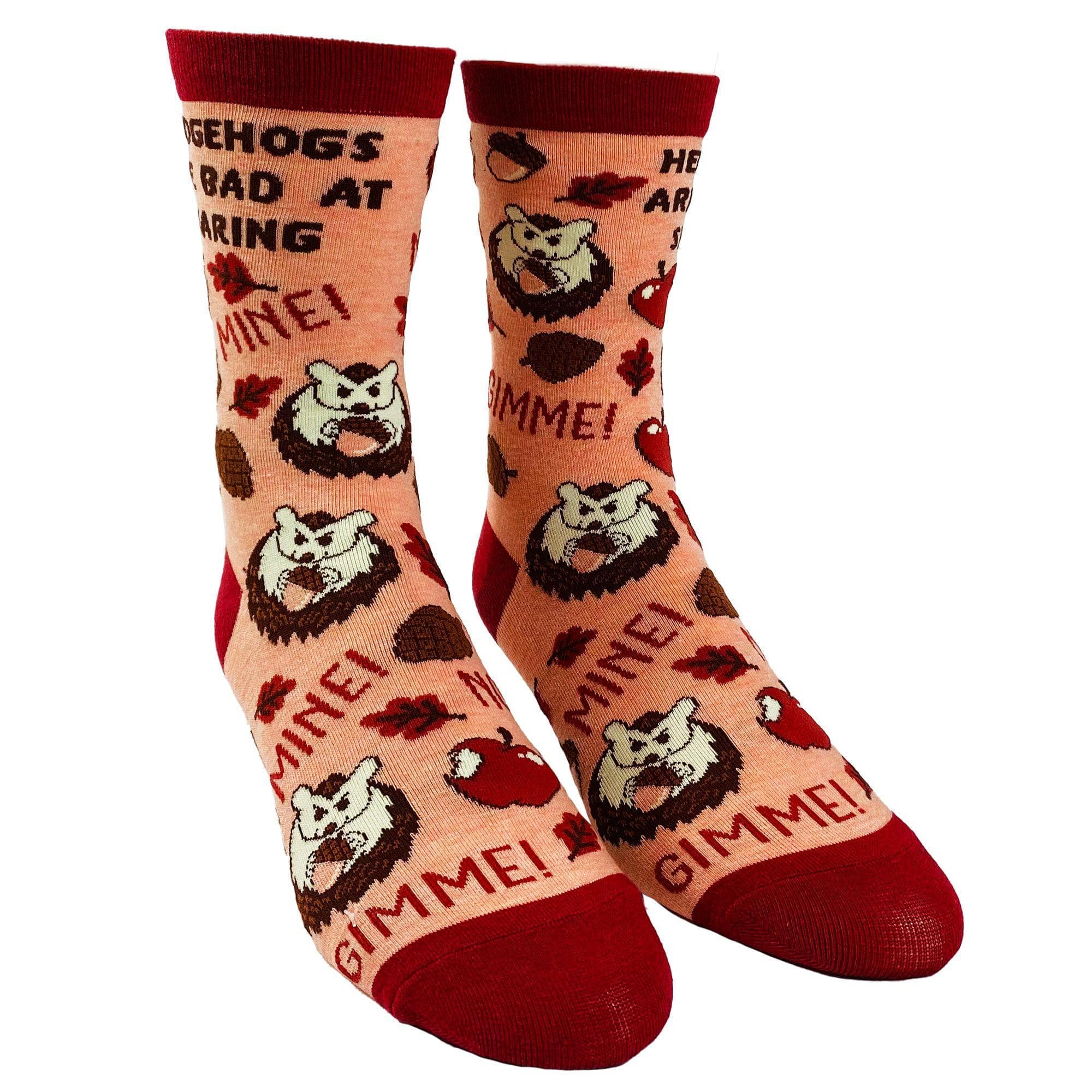 Women's Hedgehogs Are Bad At Sharing Socks - Crazy Dog T-Shirts