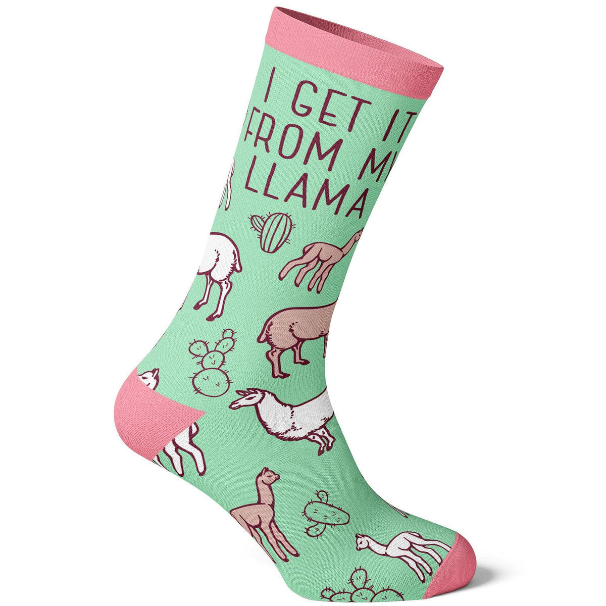 Women&#39;s I Get It From My Llama Socks  -  Crazy Dog T-Shirts