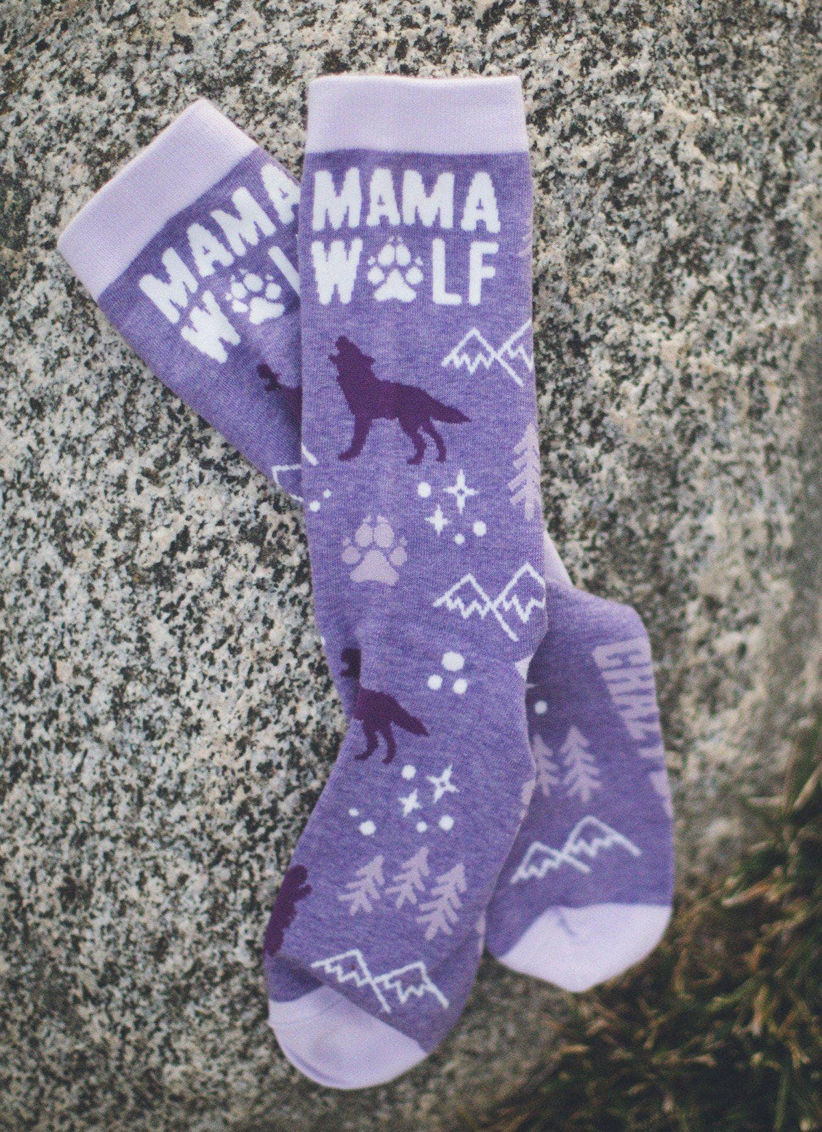 Women&#39;s Mama Wolf Socks - Crazy Dog T-Shirts