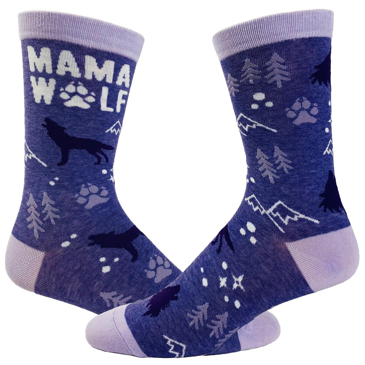 Women&#39;s Mama Wolf Socks - Crazy Dog T-Shirts