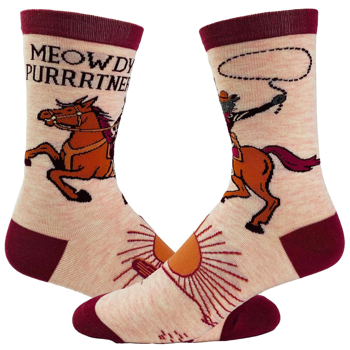 Women&#39;s Meowdy Purrtner Socks - Crazy Dog T-Shirts