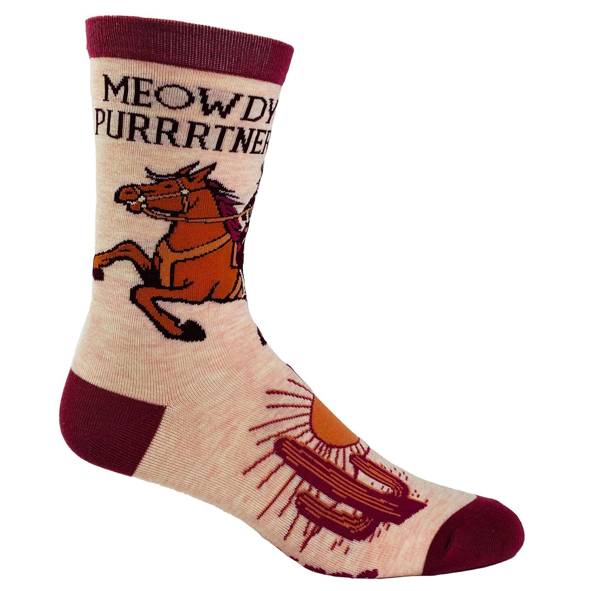 Women&#39;s Meowdy Purrtner Socks - Crazy Dog T-Shirts