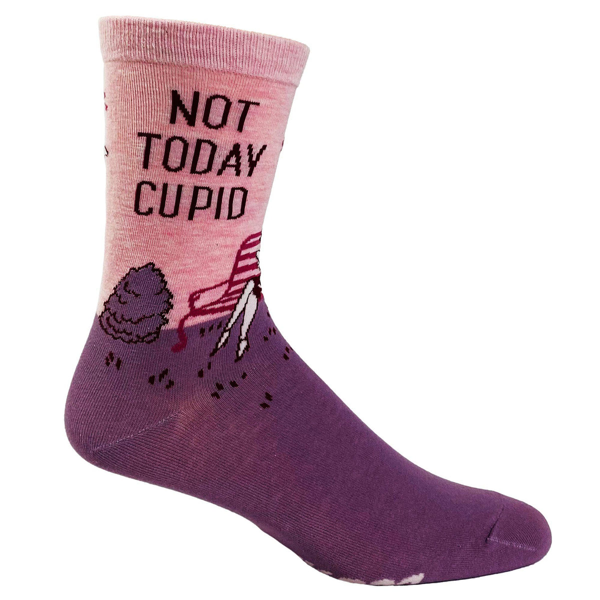 Women&#39;s Not Today Cupid Socks - Crazy Dog T-Shirts
