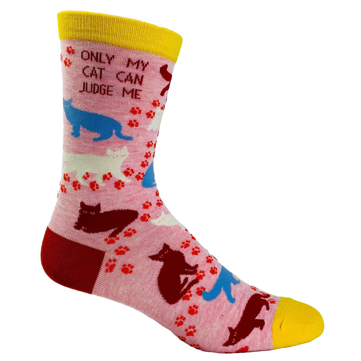 Women&#39;s Only My Cat Can Judge Me Socks - Crazy Dog T-Shirts