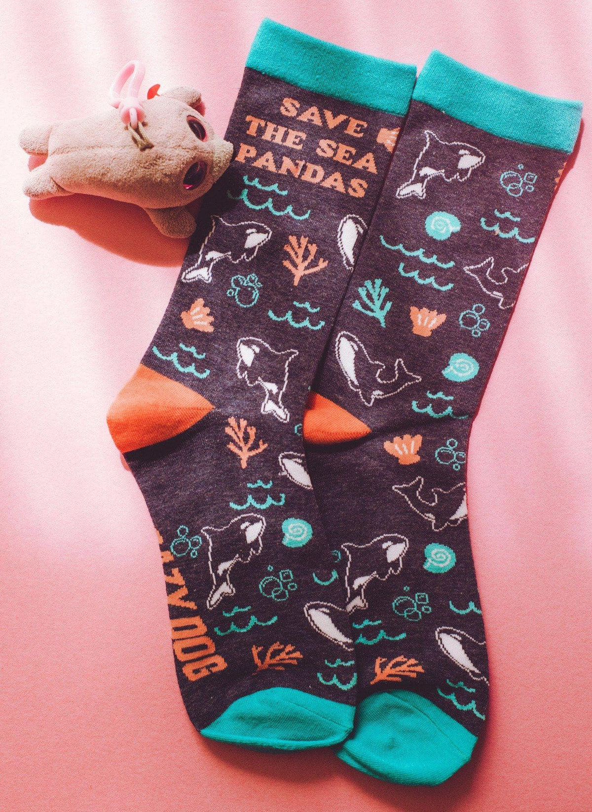 Women&#39;s Save The Sea Pandas Socks - Crazy Dog T-Shirts