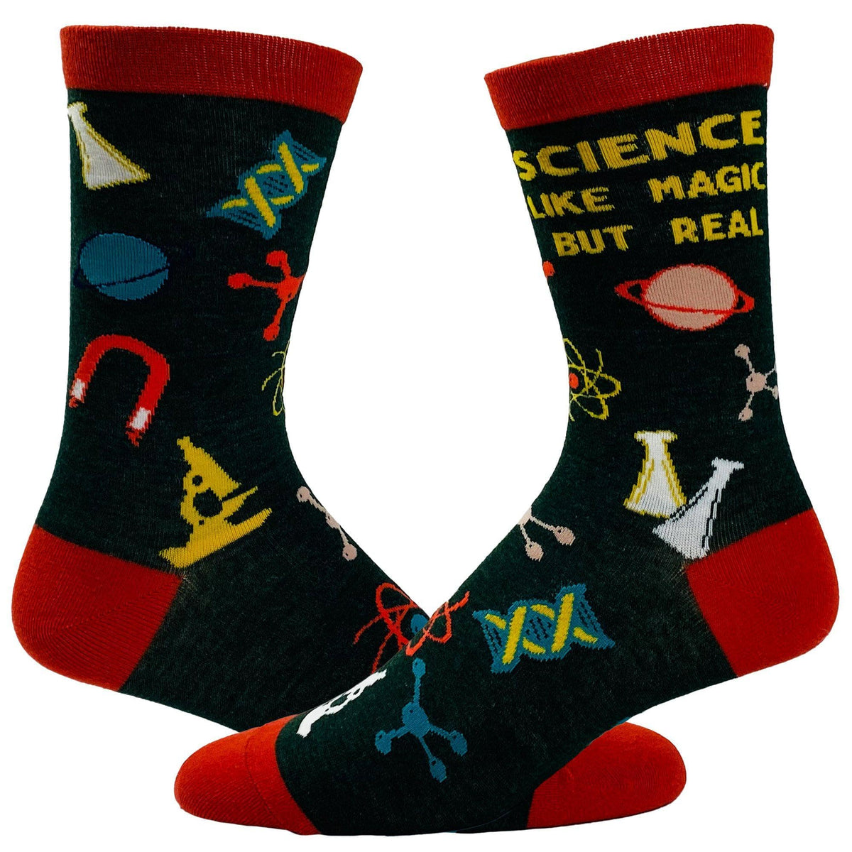 Women&#39;s Science Like Magic But Real Socks - Crazy Dog T-Shirts