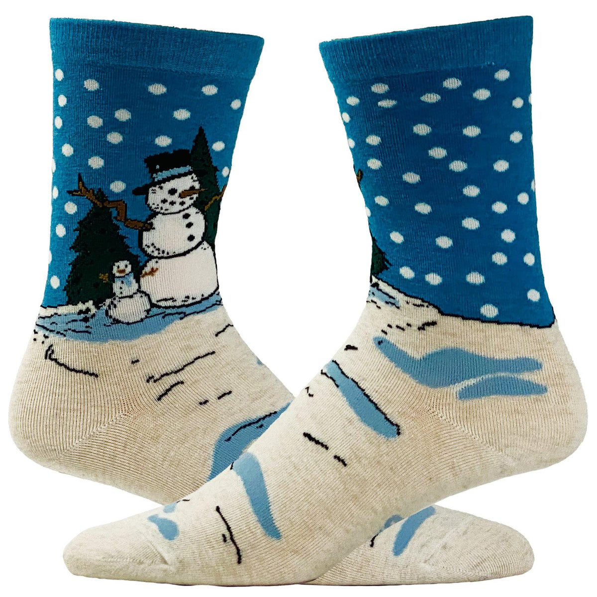 Women&#39;s Snowman Socks - Crazy Dog T-Shirts