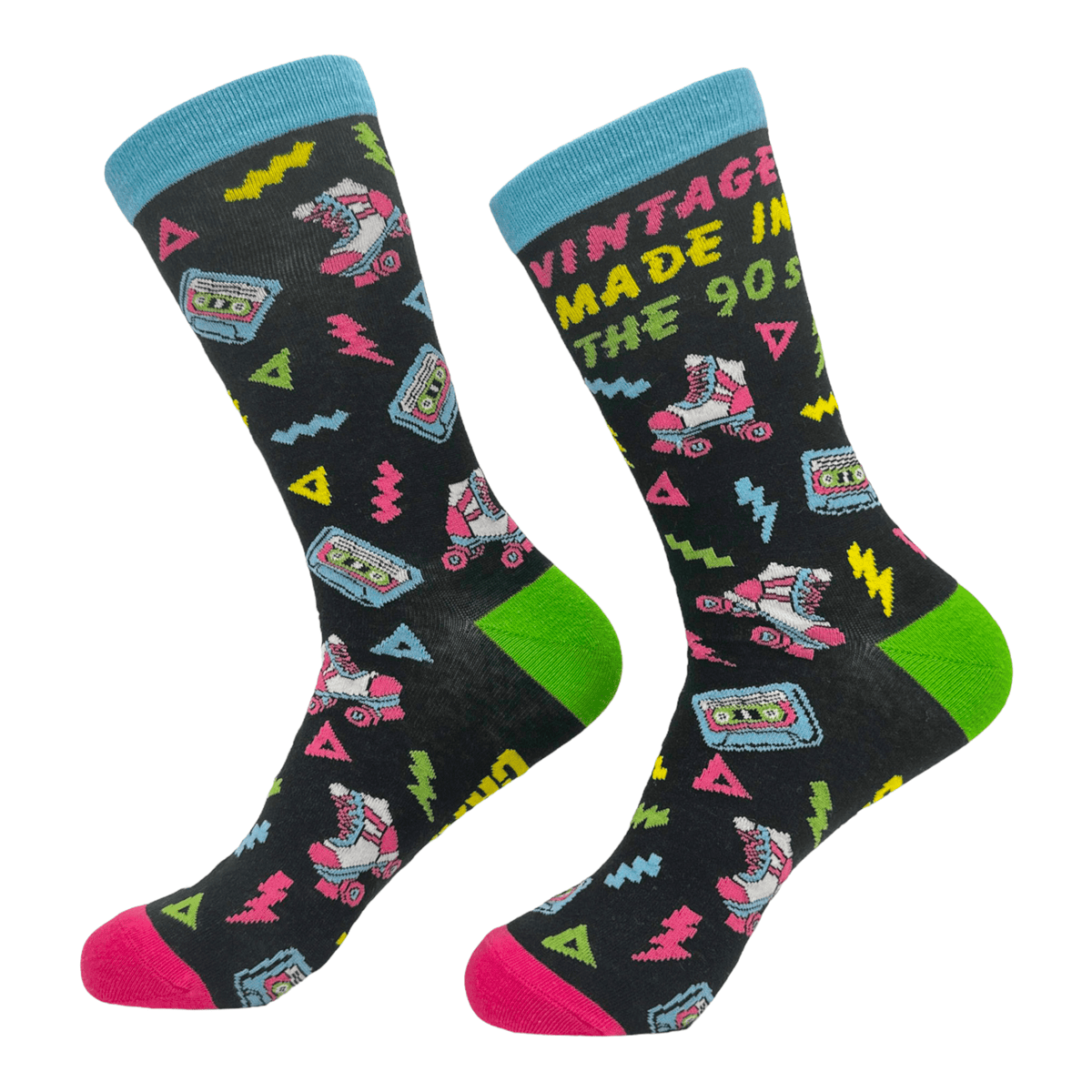 Women&#39;s Vintage Made In The 90s Socks  -  Crazy Dog T-Shirts