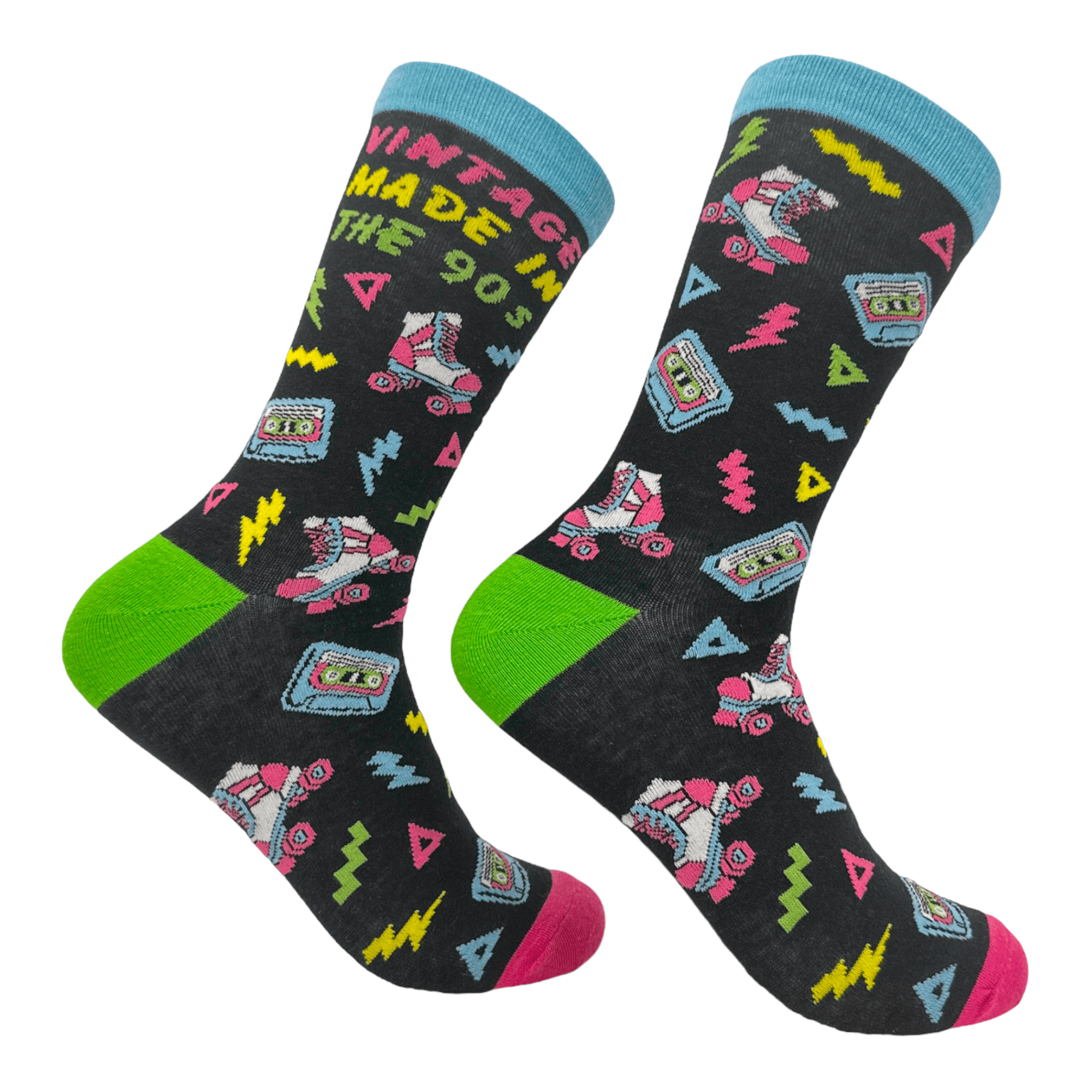 Women's Vintage Made In The 90s Socks  -  Crazy Dog T-Shirts