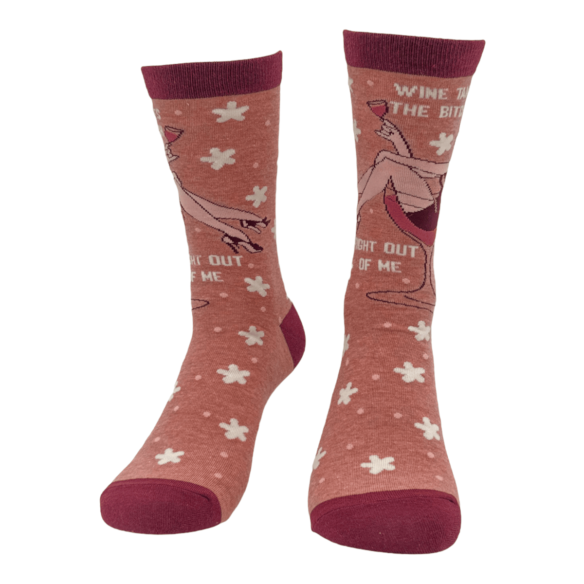 Women&#39;s Wine Takes The Bitch Right Out Of Me Socks  -  Crazy Dog T-Shirts