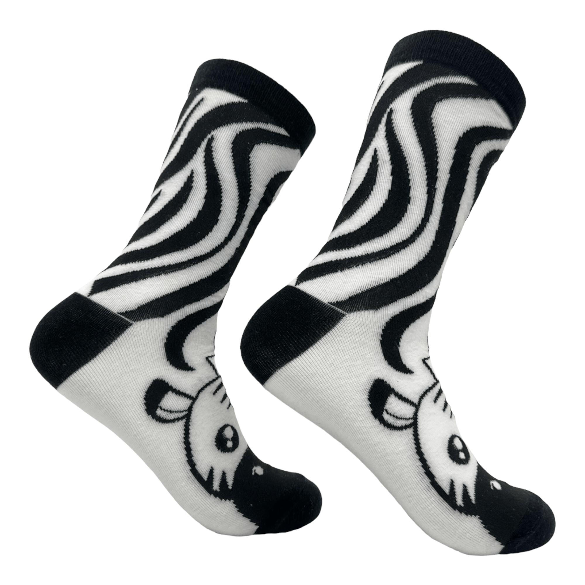 Women's Zebra Socks  -  Crazy Dog T-Shirts