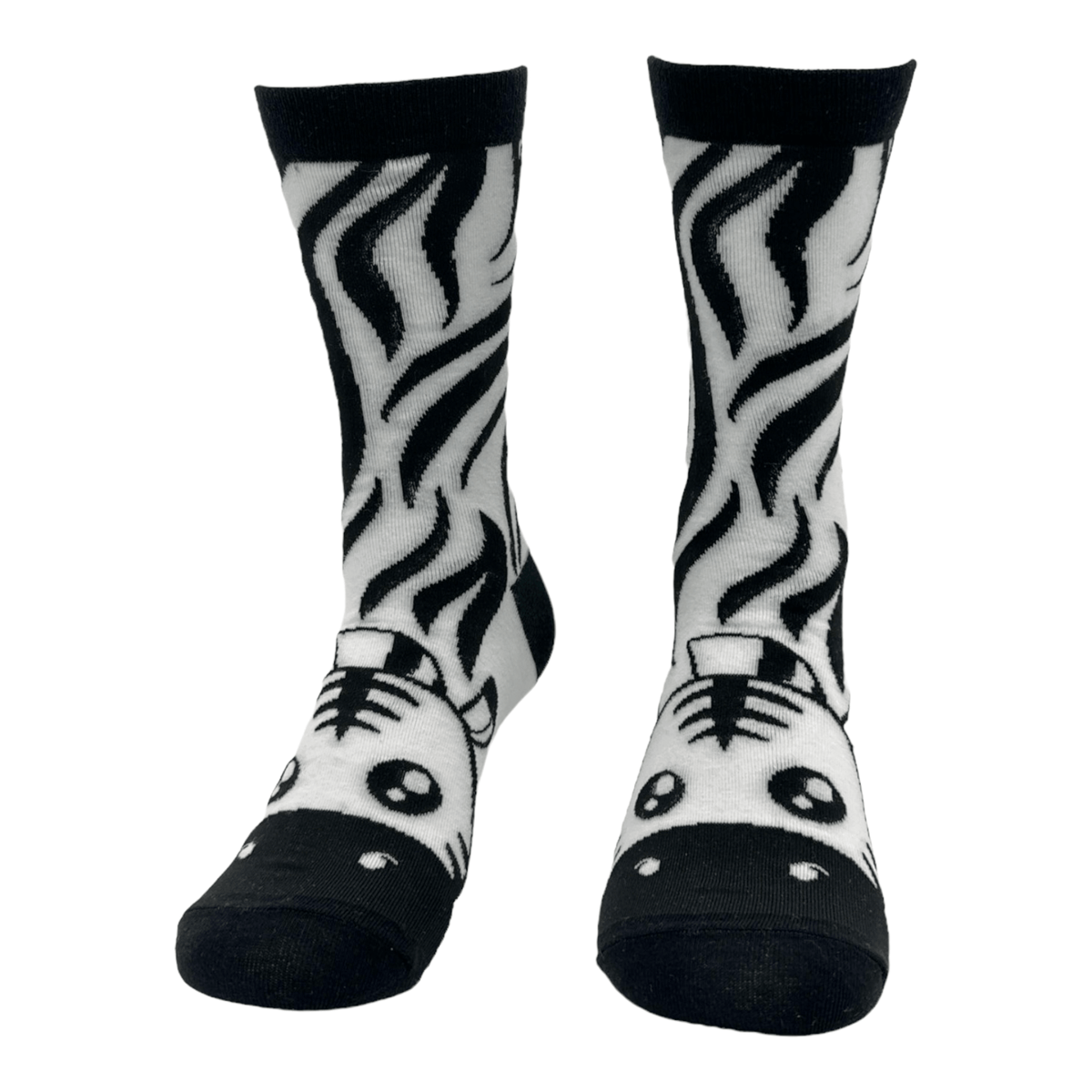 Women&#39;s Zebra Socks  -  Crazy Dog T-Shirts