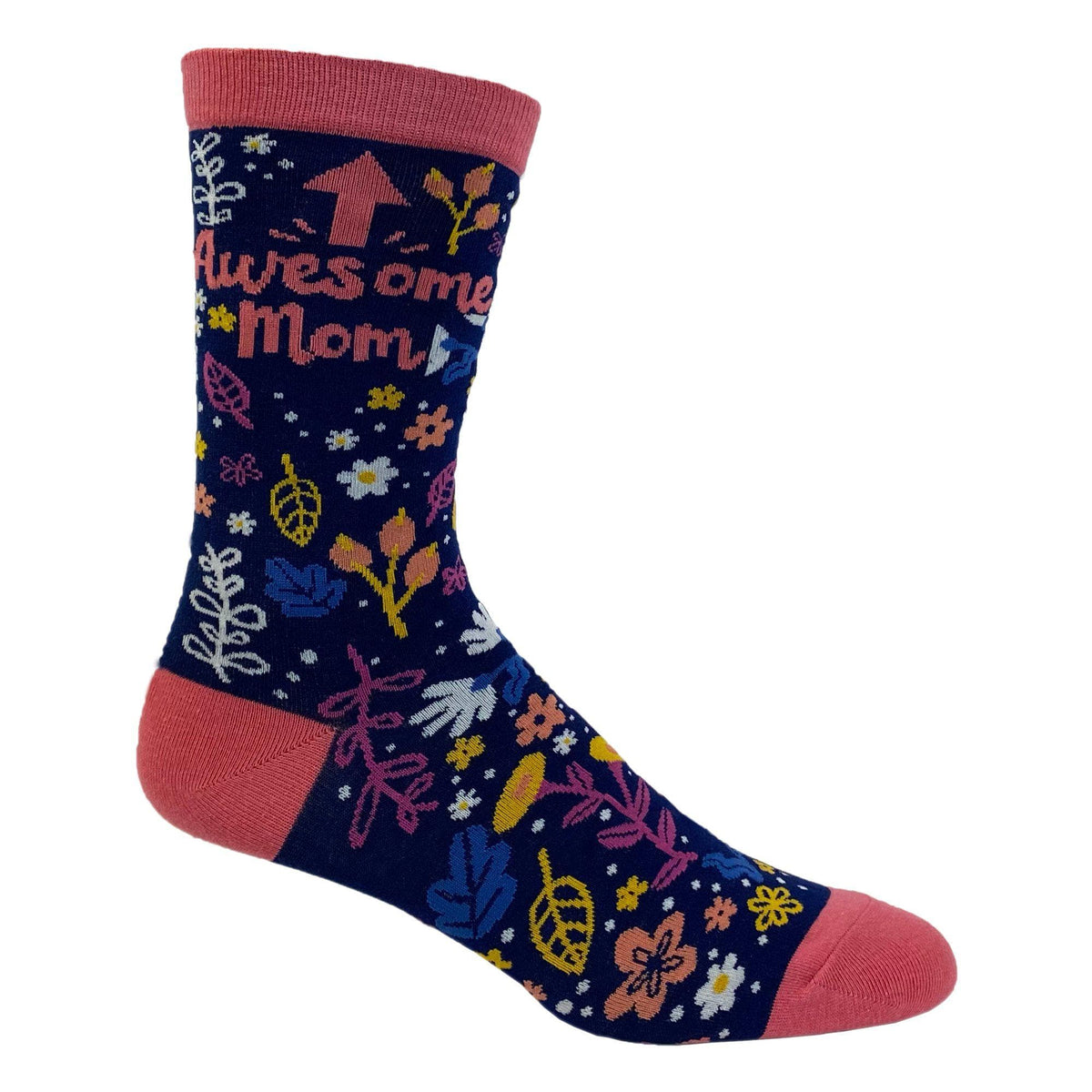 Womens Awesome Mom Socks - Crazy Dog T-Shirts