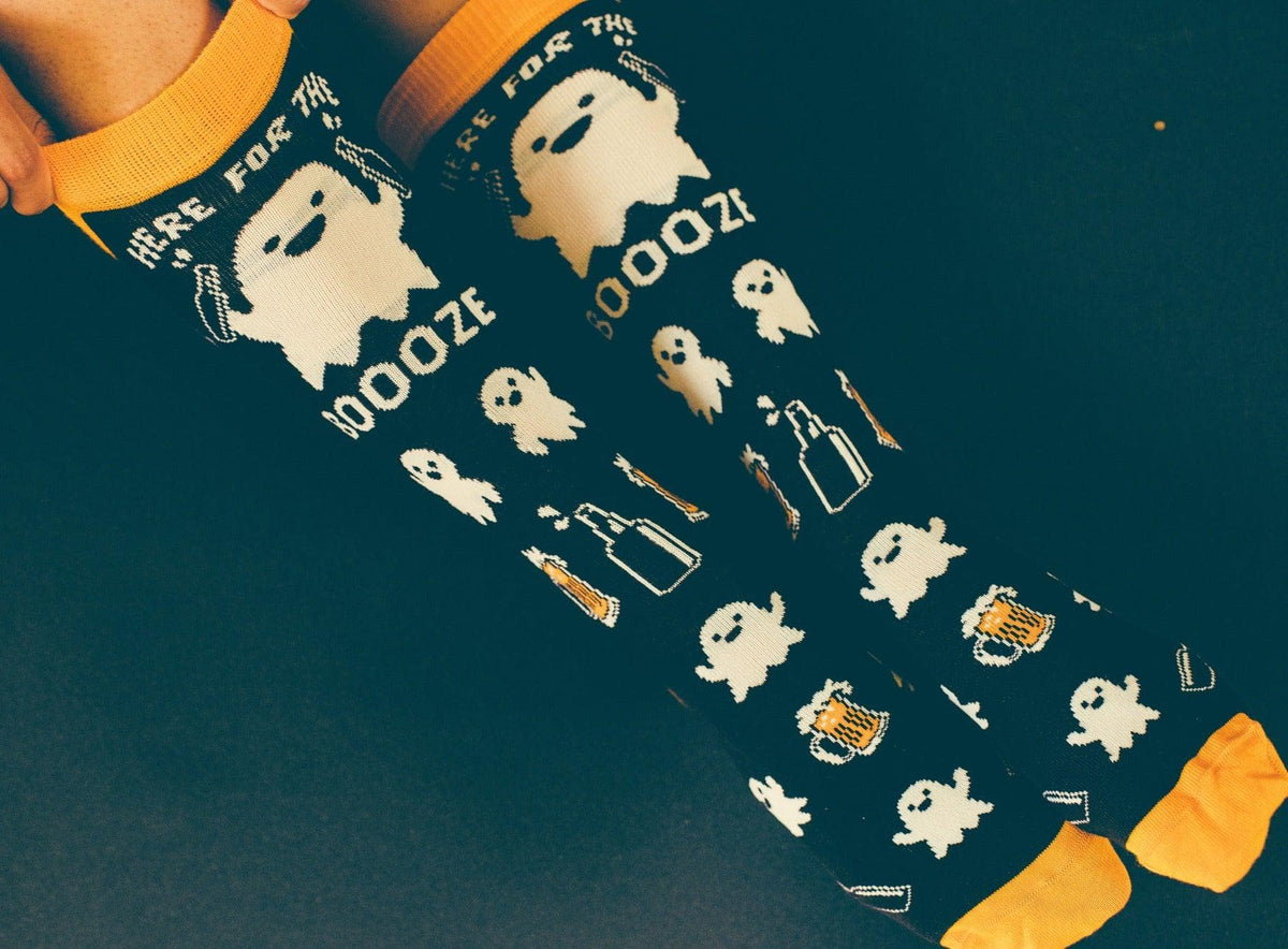 Womens Here For The Booze Socks  -  Crazy Dog T-Shirts