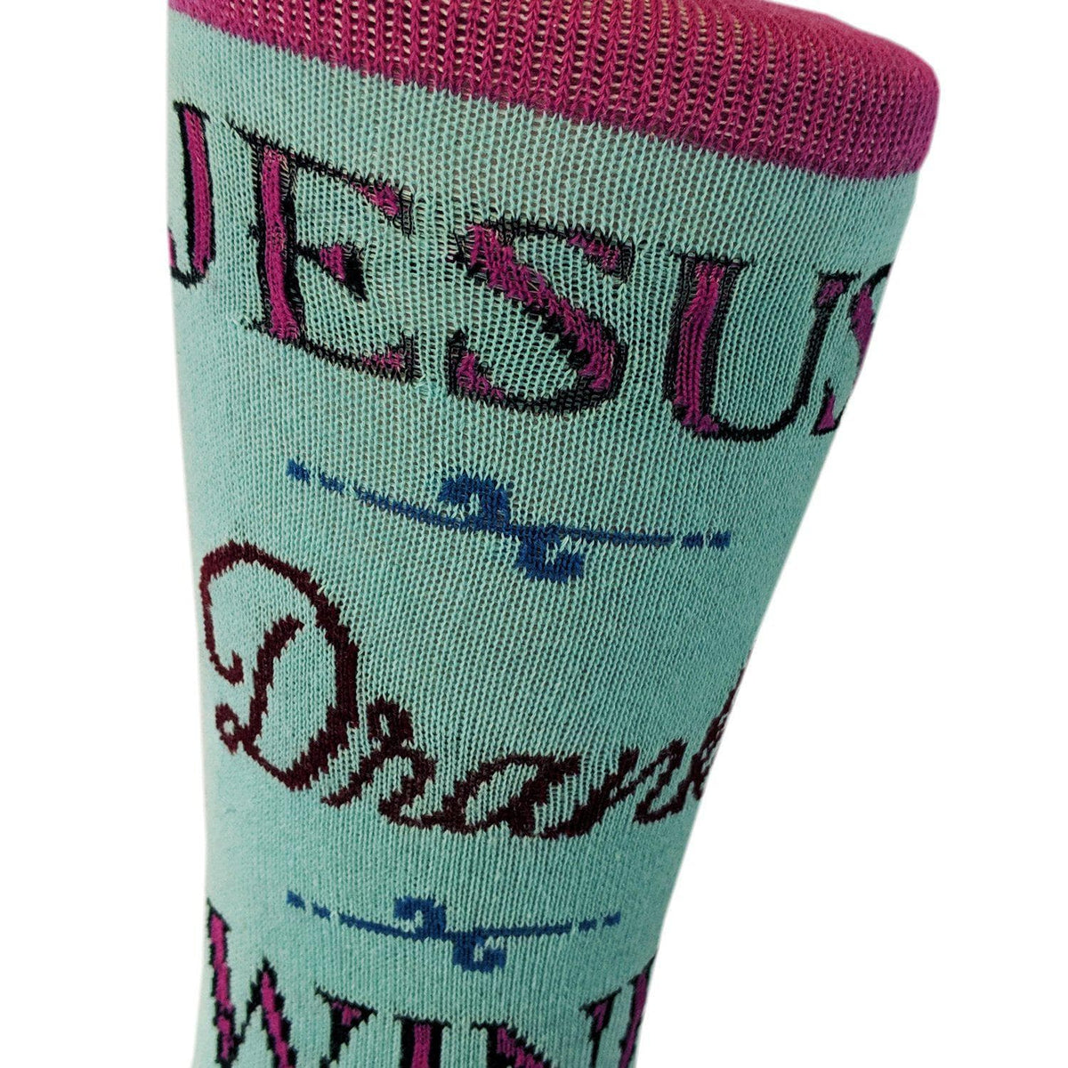 Womens Jesus Drank Wine Socks - Crazy Dog T-Shirts