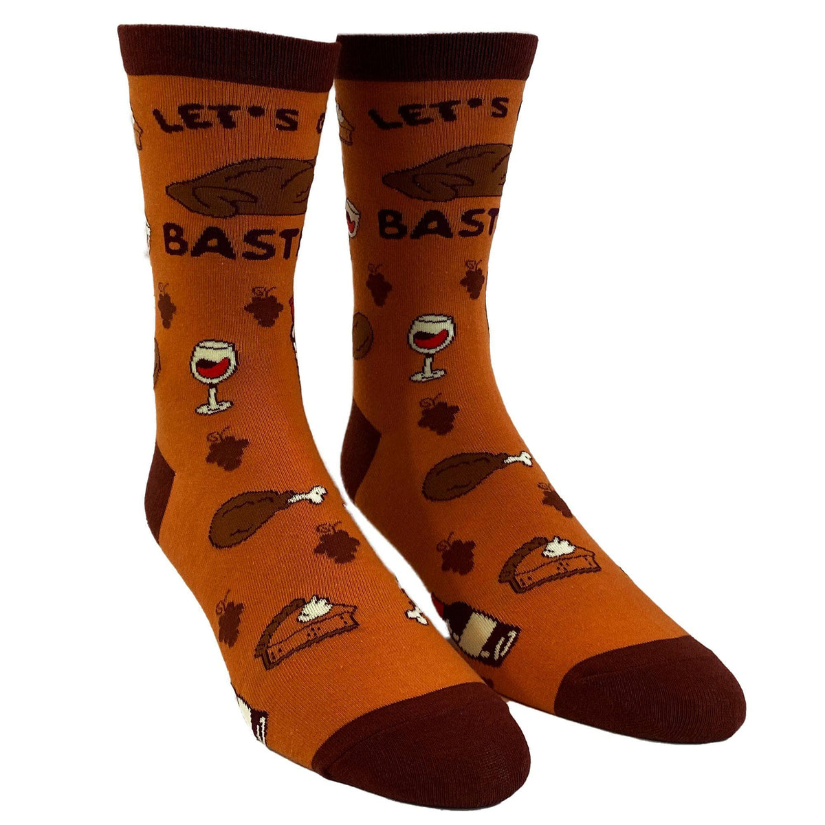 Womens Let&#39;s Get Basted Socks - Crazy Dog T-Shirts