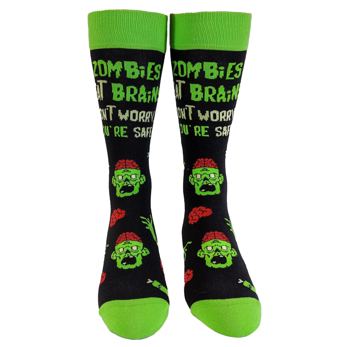 Zombies Eat Brains Socks  -  Crazy Dog T-Shirts