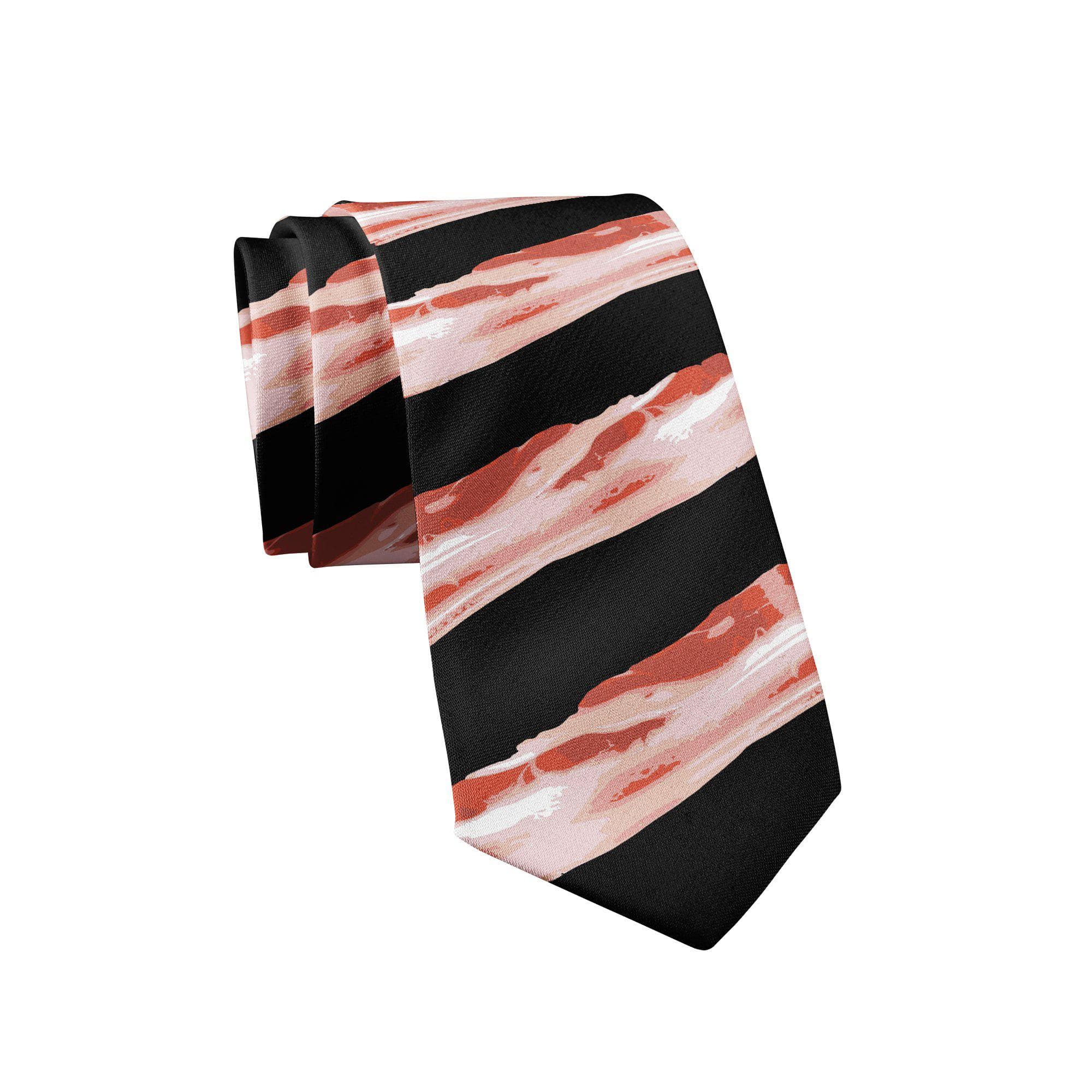 Bacon Strips Neck Tie - Crazy Dog T-Shirts