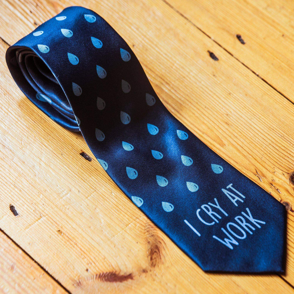I Cry At Work Neck Tie - Crazy Dog T-Shirts