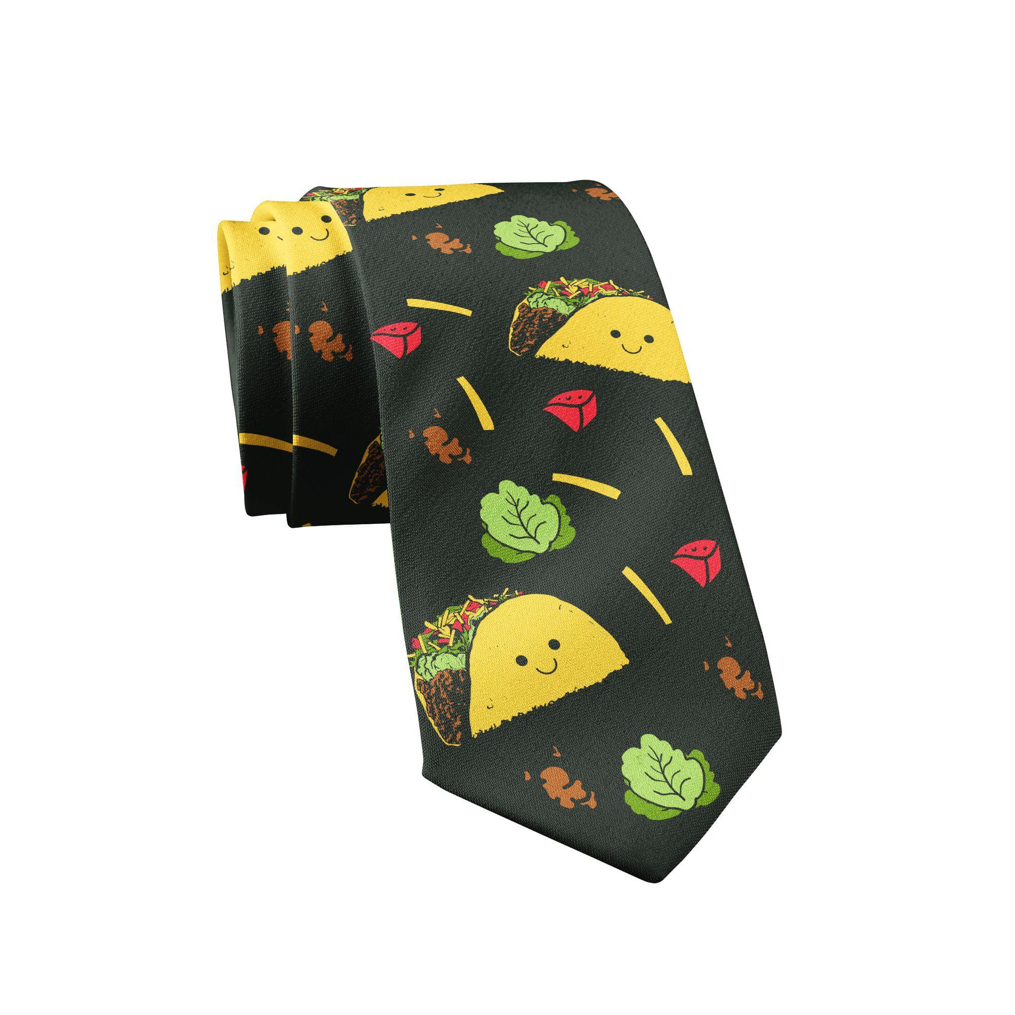 Tacos Neck Tie - Crazy Dog T-Shirts
