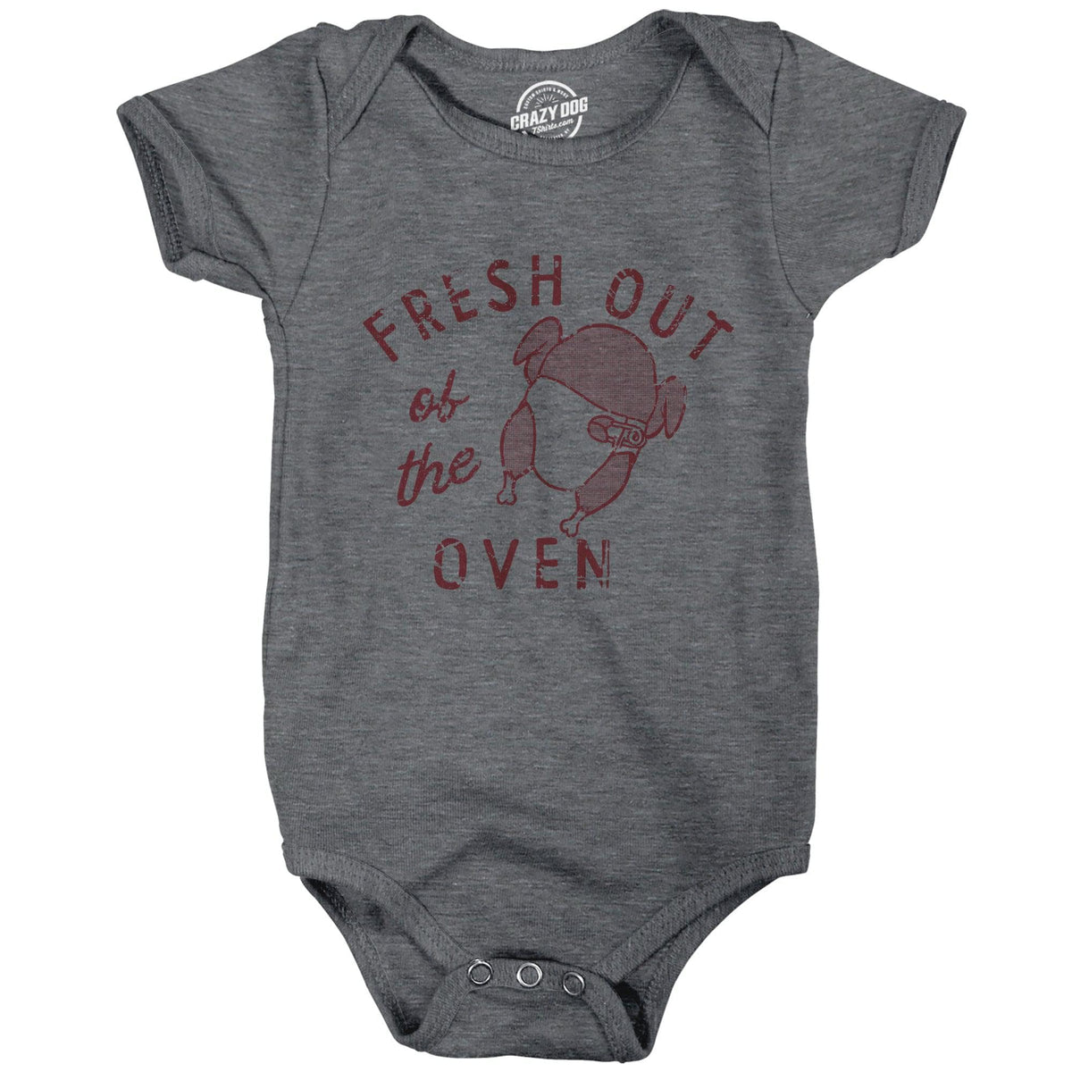 Fresh Out Of The Oven Turkey Baby Bodysuit  -  Crazy Dog T-Shirts