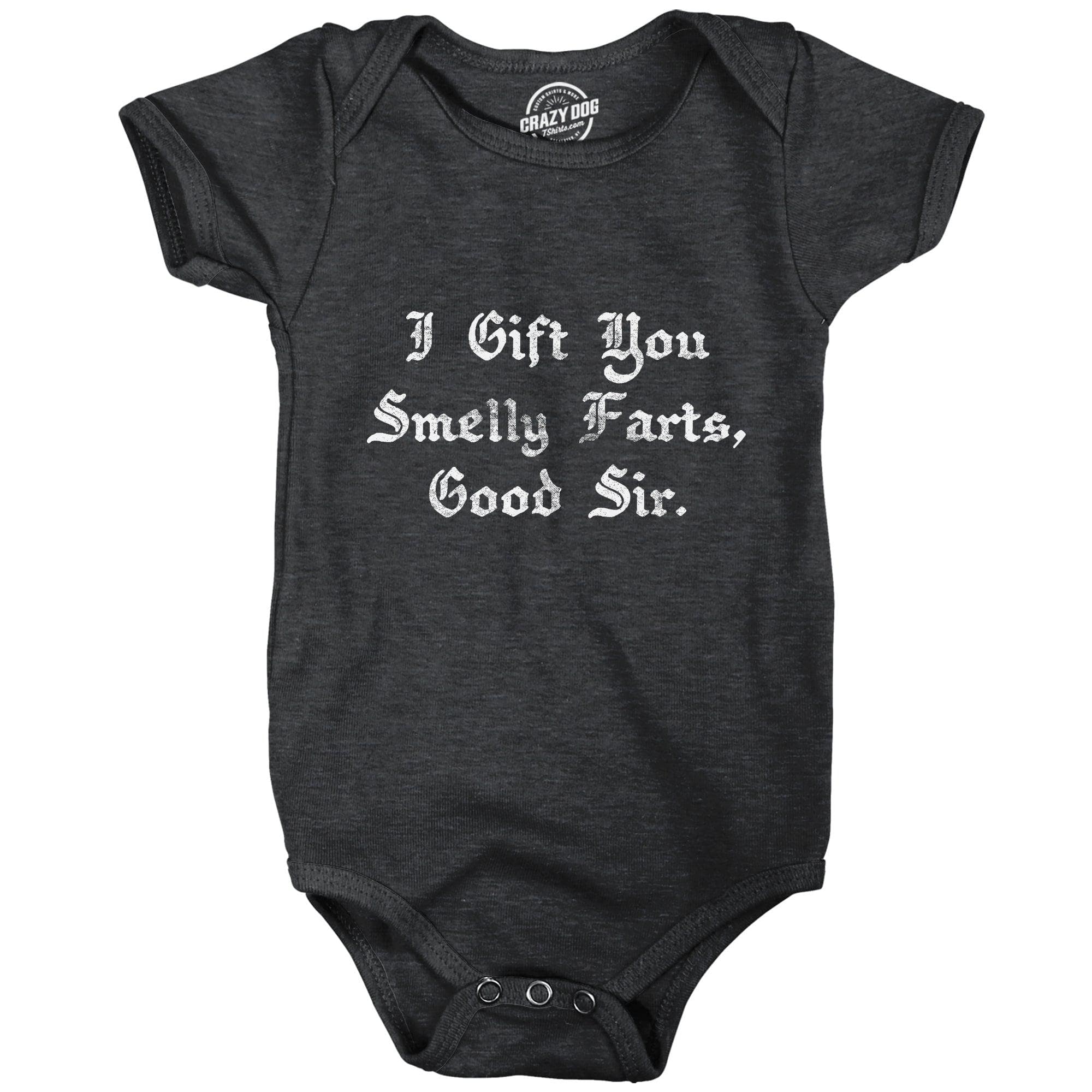 I Gift You Smelly Farts Good Sir Baby Bodysuit  -  Crazy Dog T-Shirts